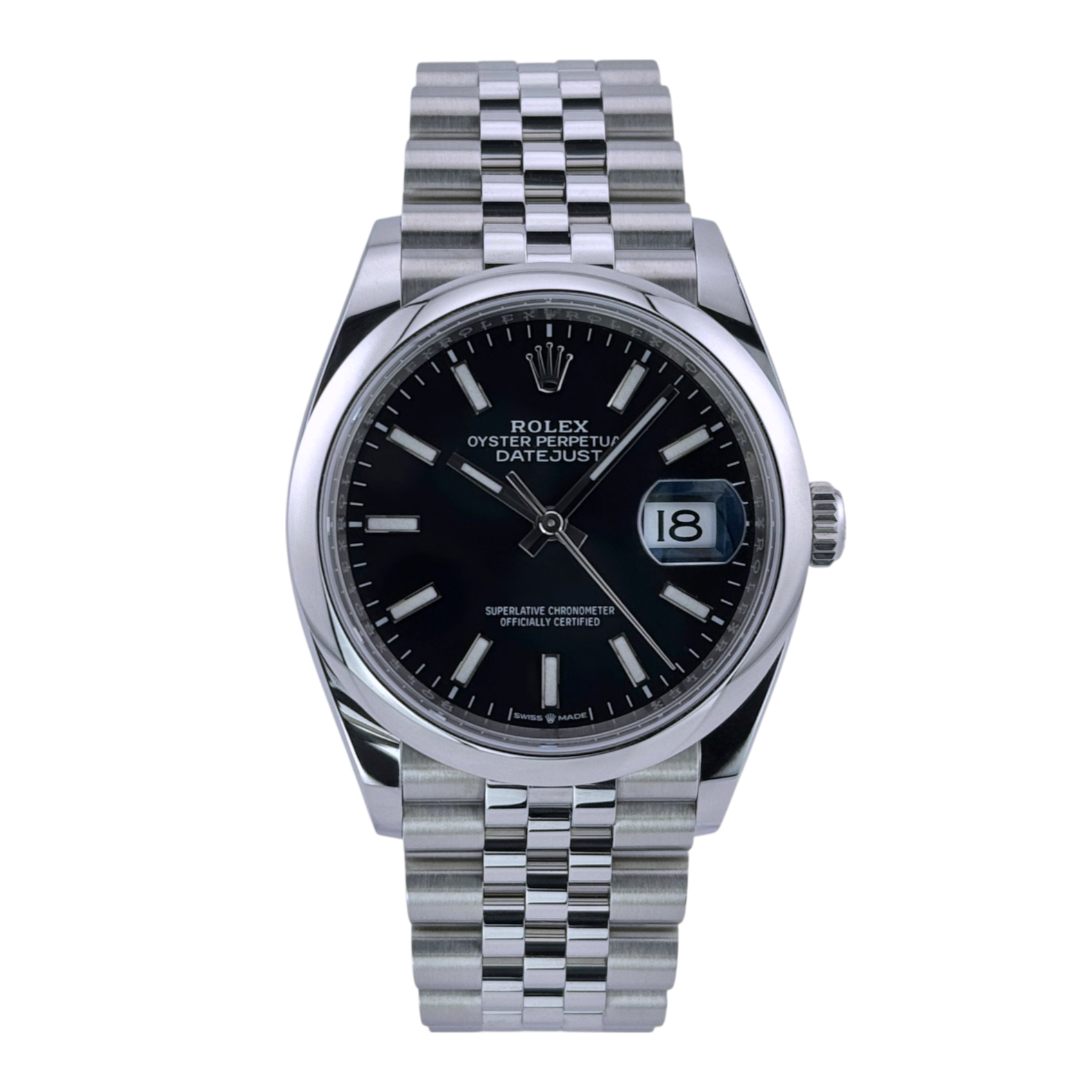 Rolex Oyster Datejust 36 Jubilee Herrenuhr Automatik Schwarz black dial 126200