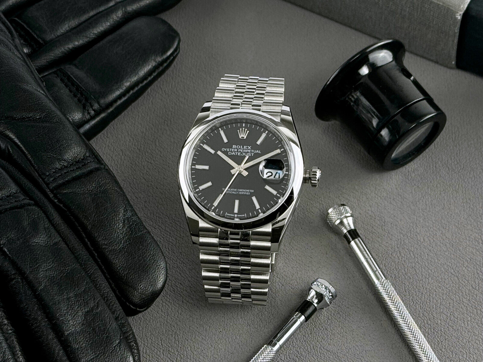 Rolex Oyster Datejust 36 Jubilee Schwarz Black Dial Herrenuhr 126200 Automatik Uhr Men s watch