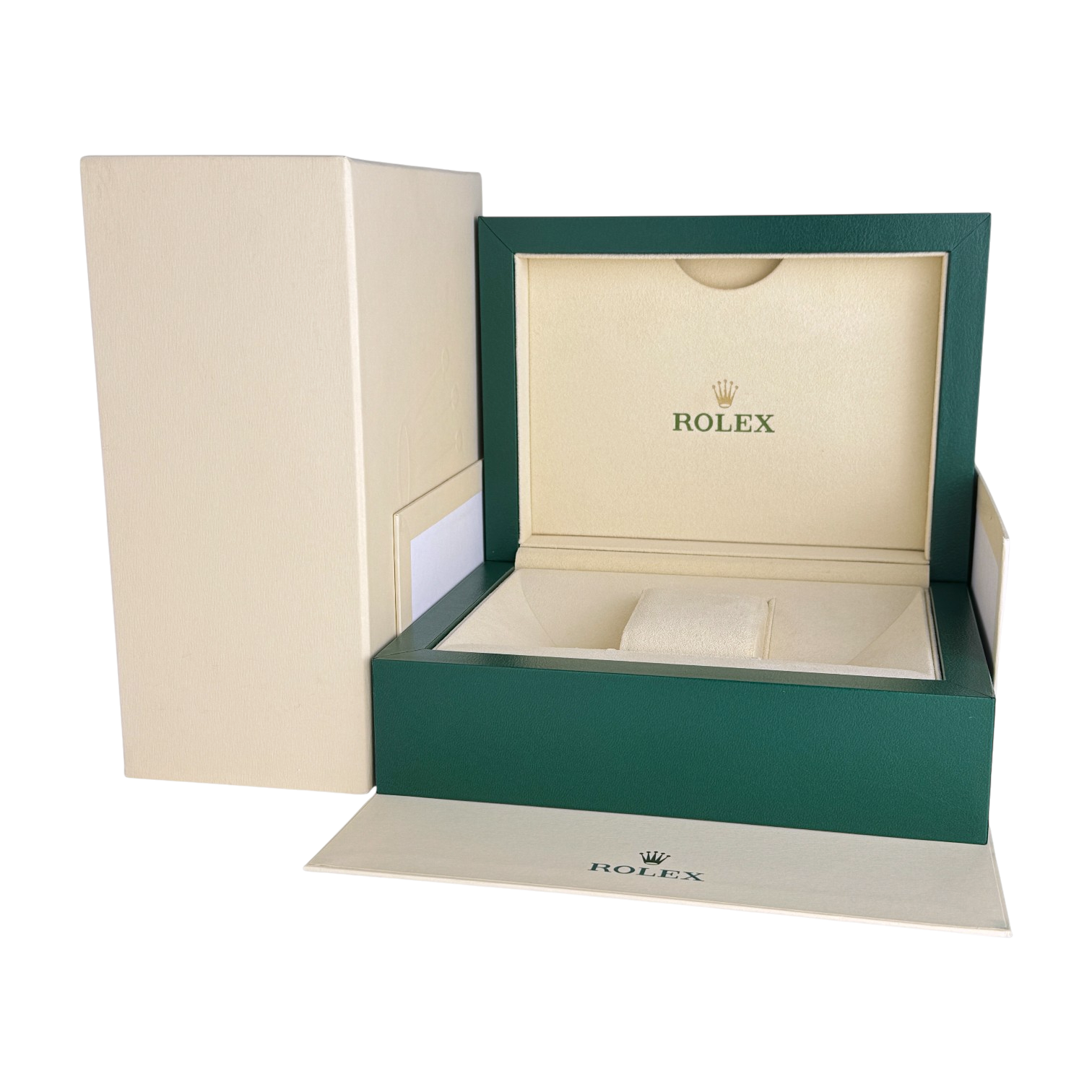 Rolex Oyster L Uhrenbox Box Umkarton Grün Beige watch box green Ref. 39141.08