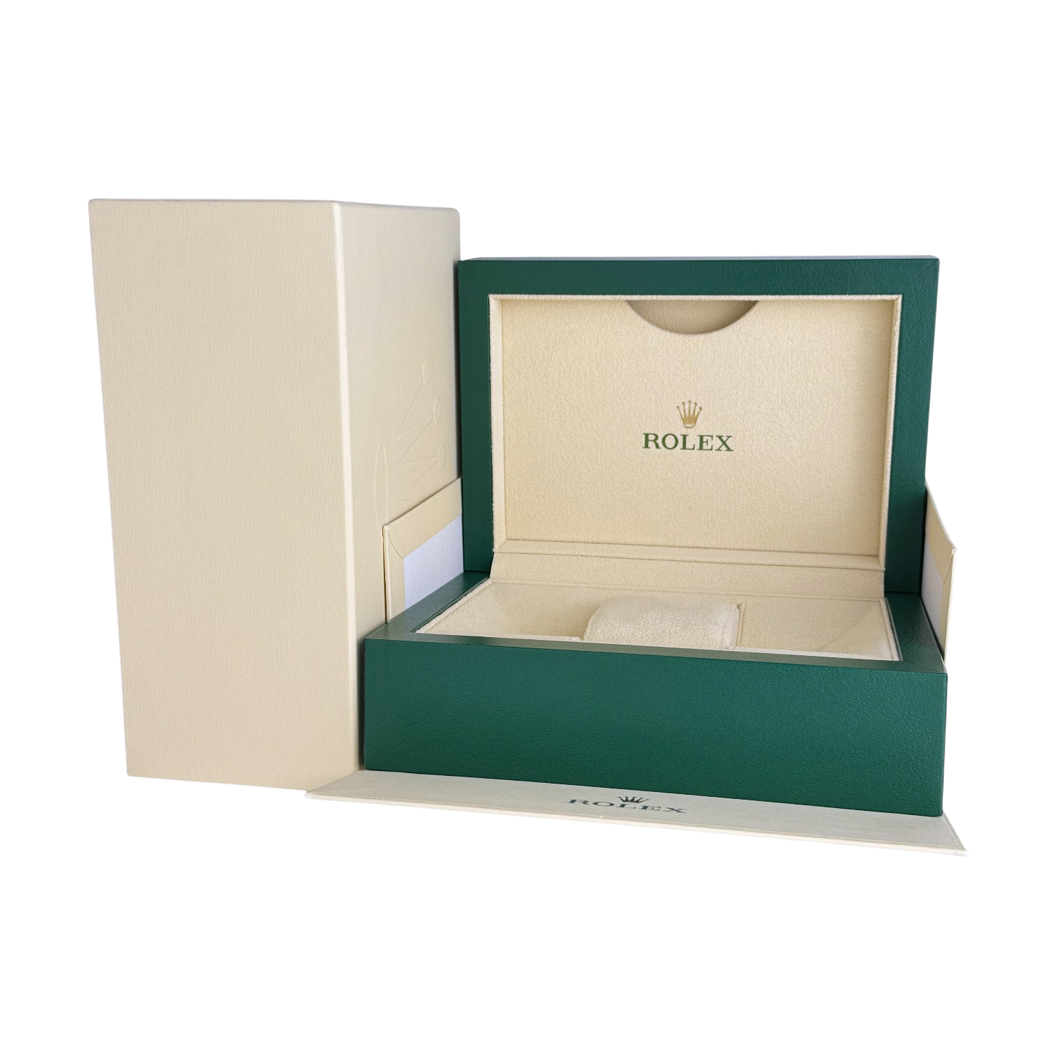 Rolex Oyster M Uhrenbox Box Umkarton Grün Beige watch box green Ref. 39139.01