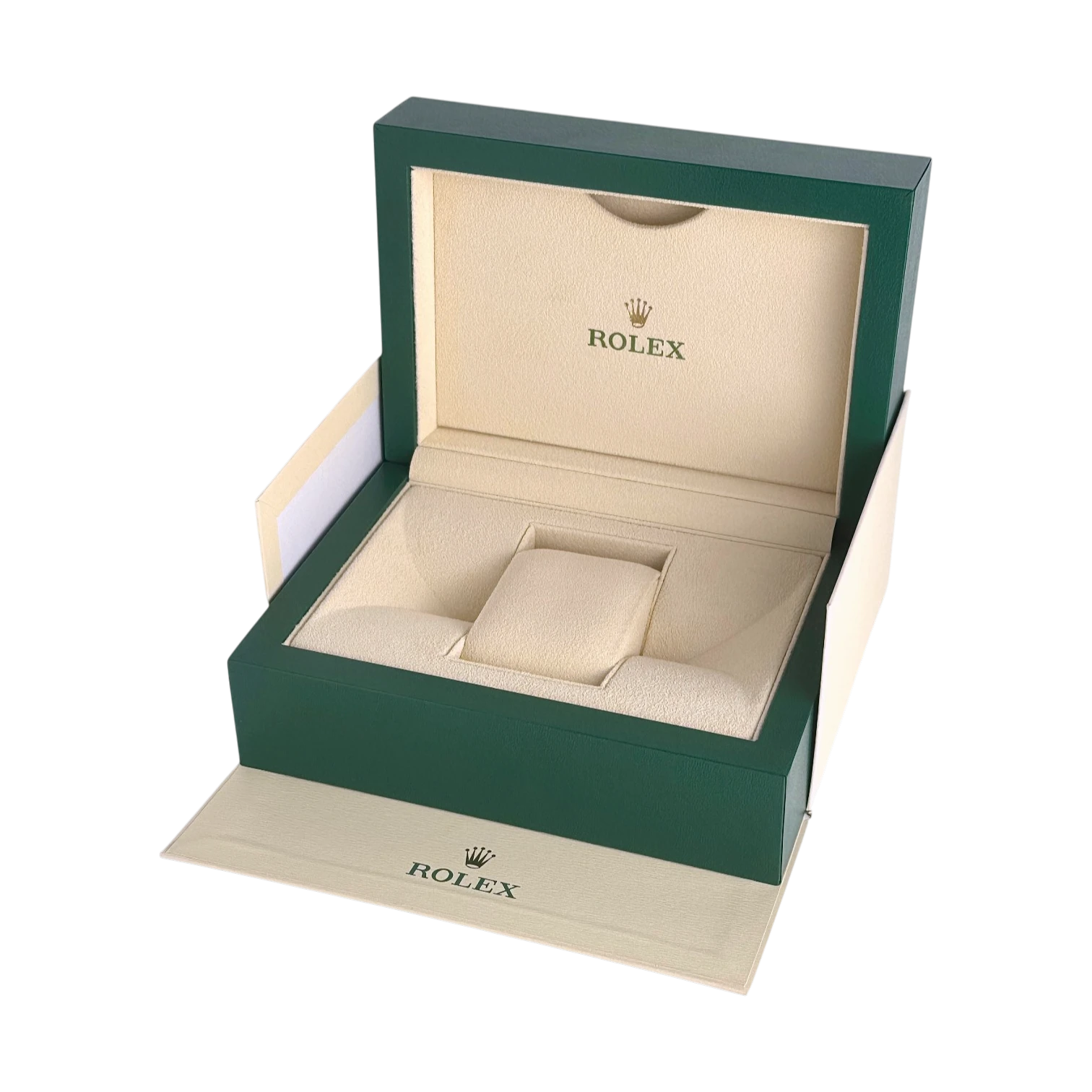Rolex Oyster M Uhrenbox Grün/Beige - Box mit Umkarton Ref. 39139.04
