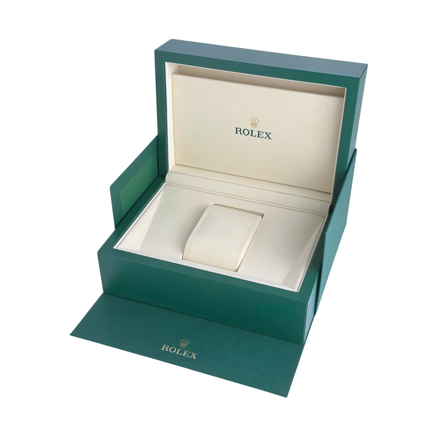Rolex Oyster M Uhrenbox Grün/Beige - Box mit Umkarton Ref. 53491.8071