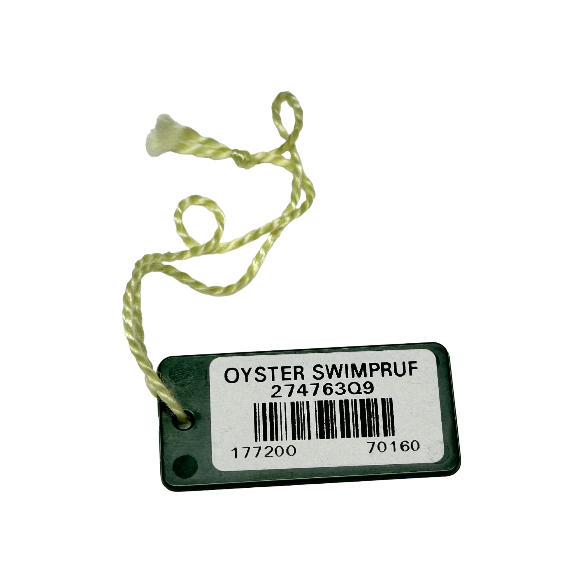 Rolex Oyster Perpetual 31 Ref. 177200 Oyster Swimpruf Hang Tag Anhänger Grün