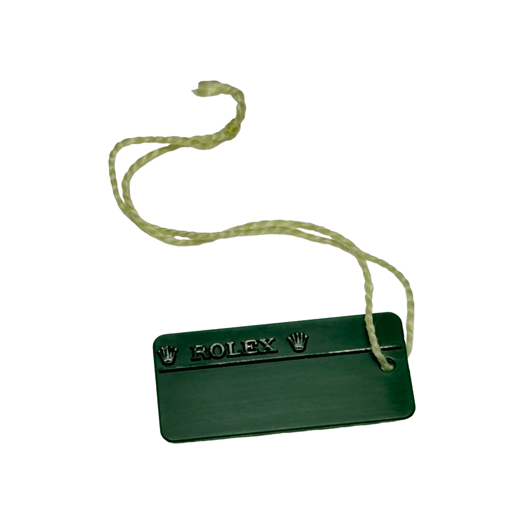 Rolex Oyster Swimpruf Hang Tag Price Label Pendant Blank Empty Green