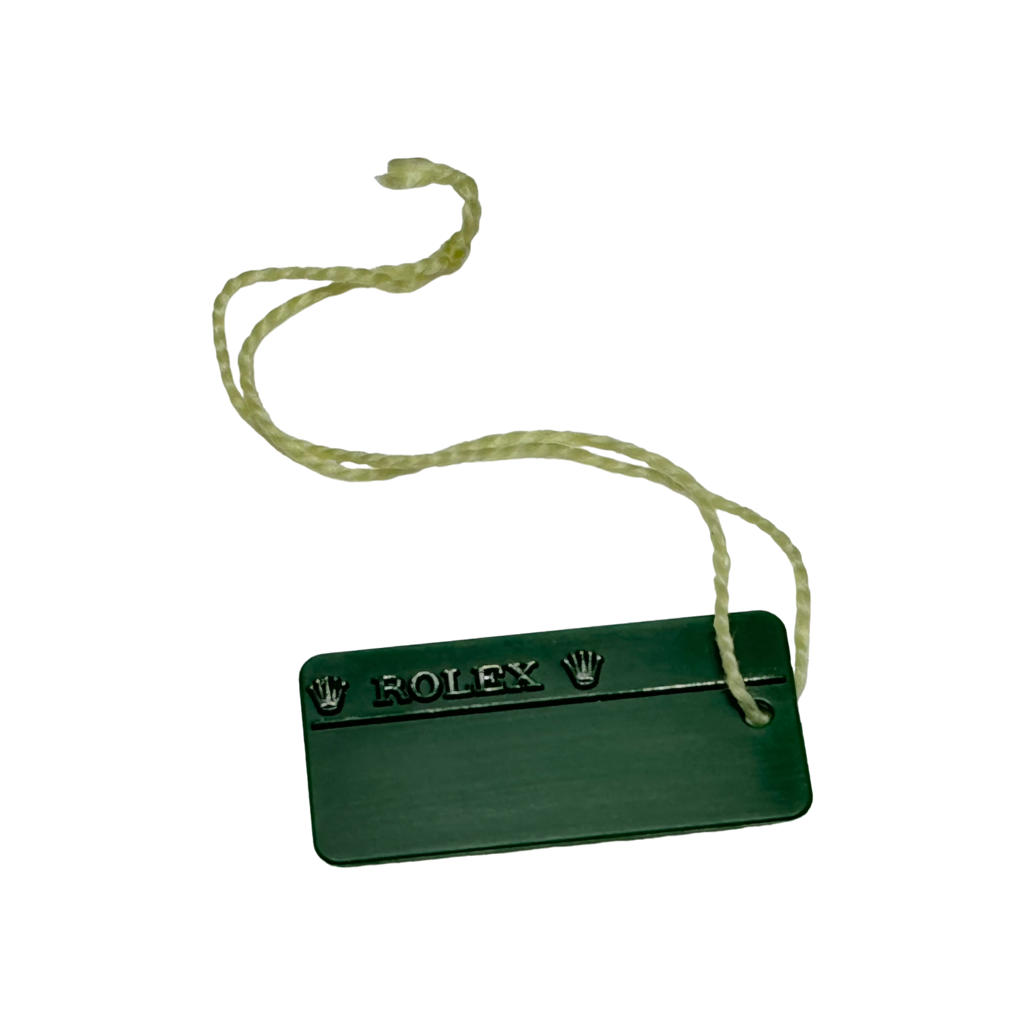 Rolex Oyster Swimpruf Hang Tag Preisschild Anhänger Blanko leer Grün green