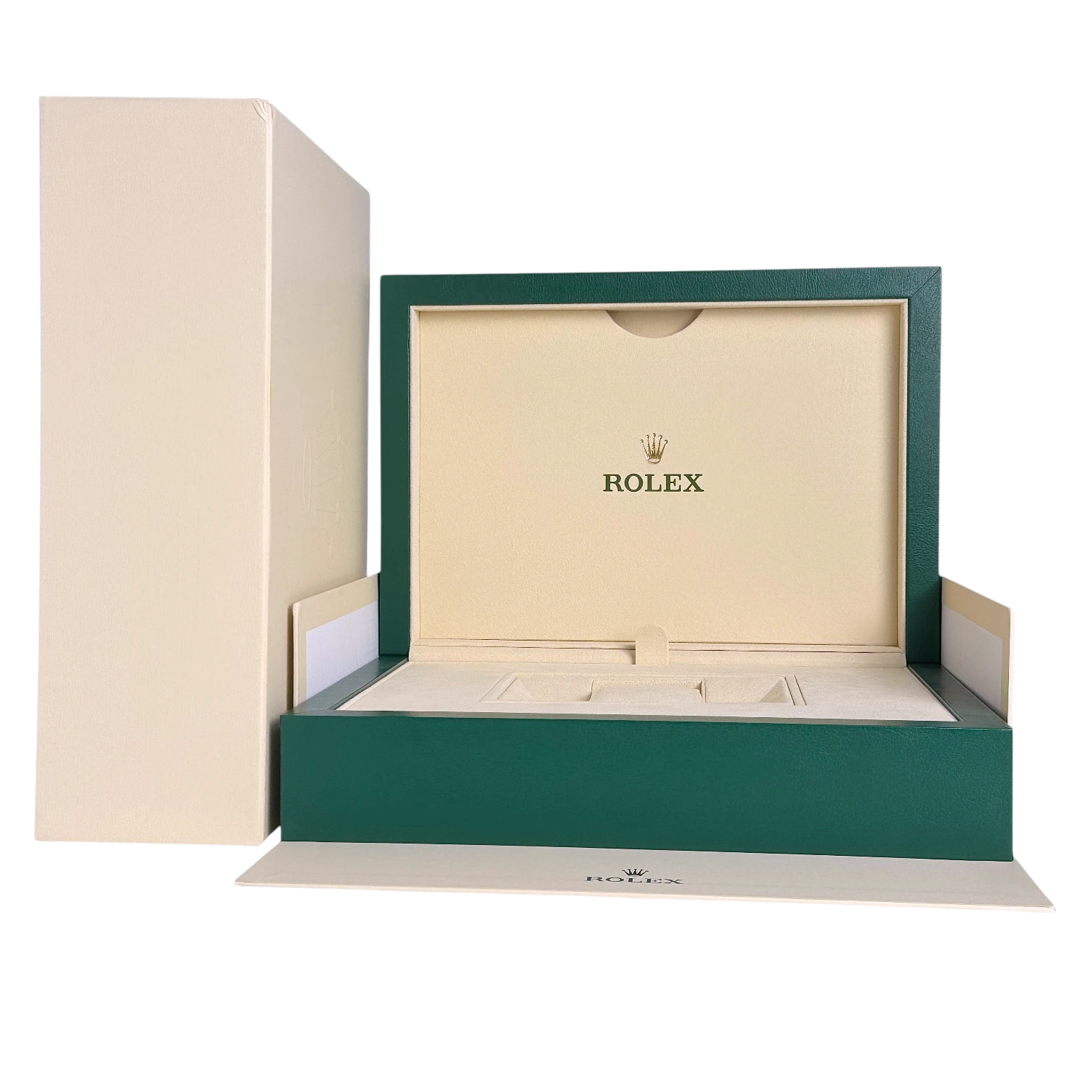 Rolex Oyster XL Uhrenbox Grün/Beige - Box mit Umkarton Ref. 39143.8064