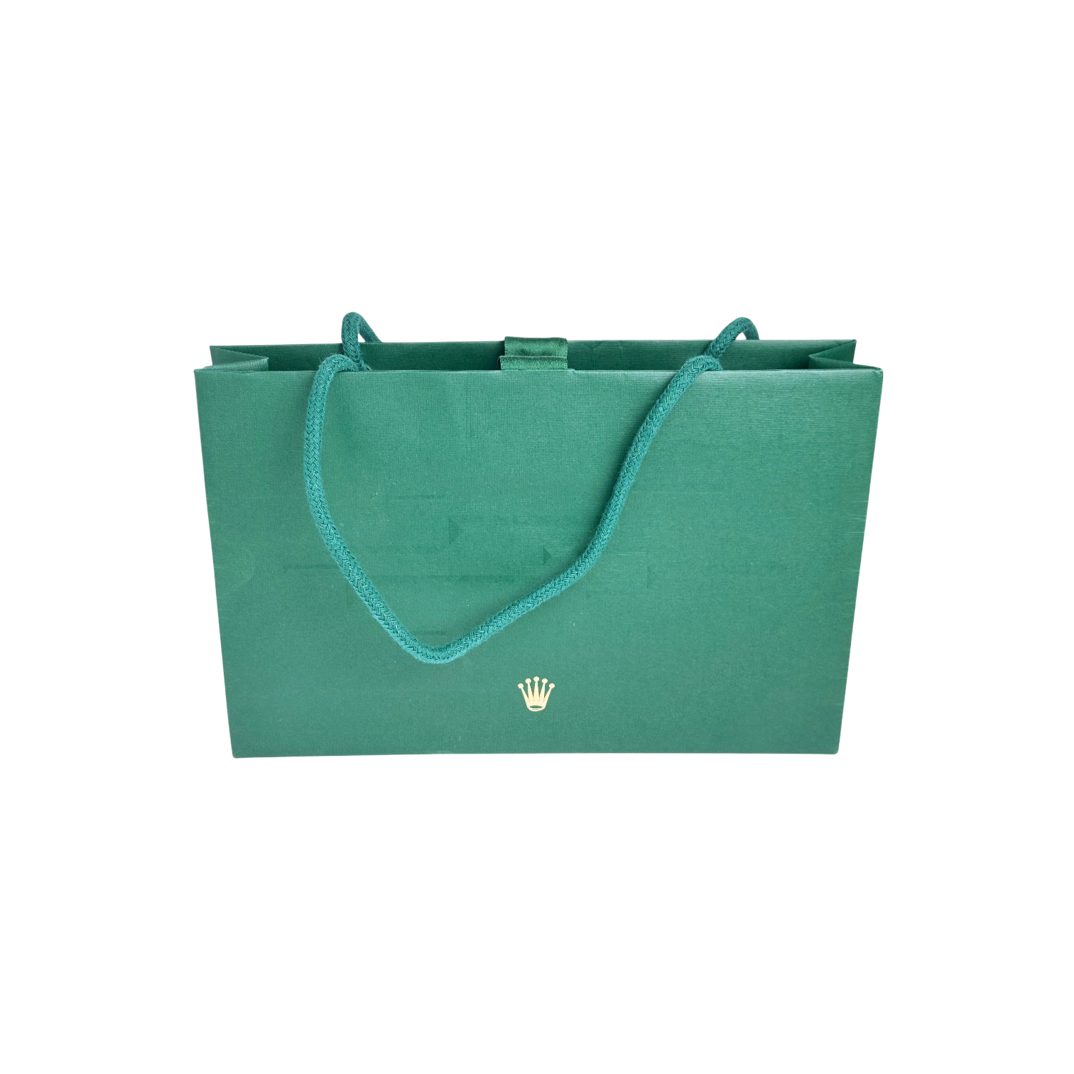 Rolex Papier Verkaufstasche Tasche Tüte Grün klein mit Schleife