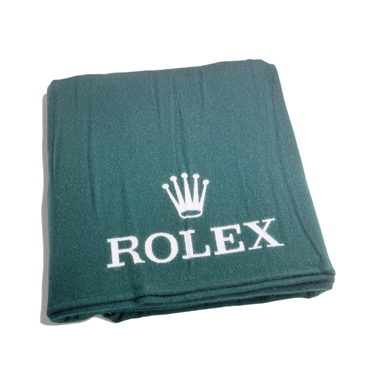 Rolex Picknickdecke, Decke Wolle, Siede Grün, Weiß mit Tragegurt