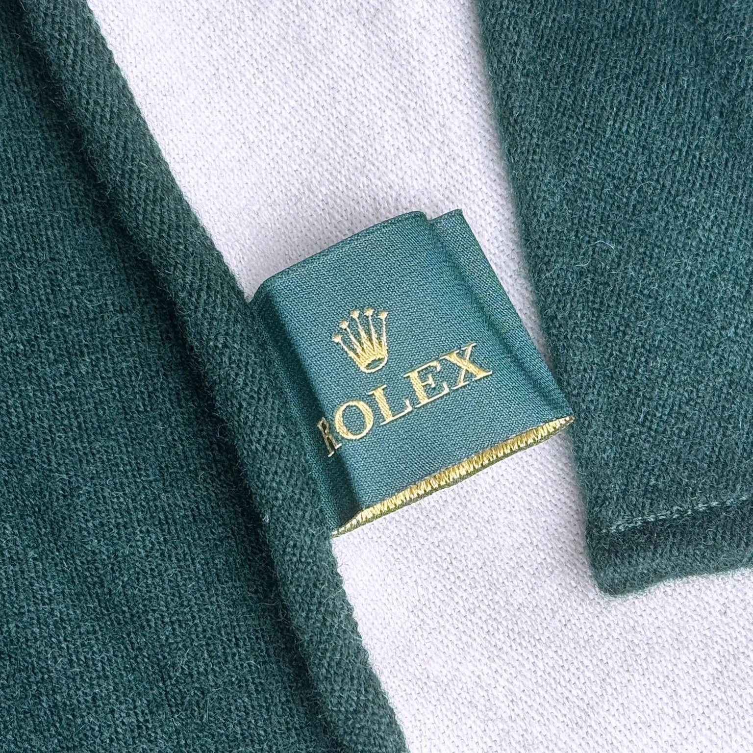 Rolex Picknickdecke, Decke Wolle, Siede Grün, Weiß mit Tragegurt