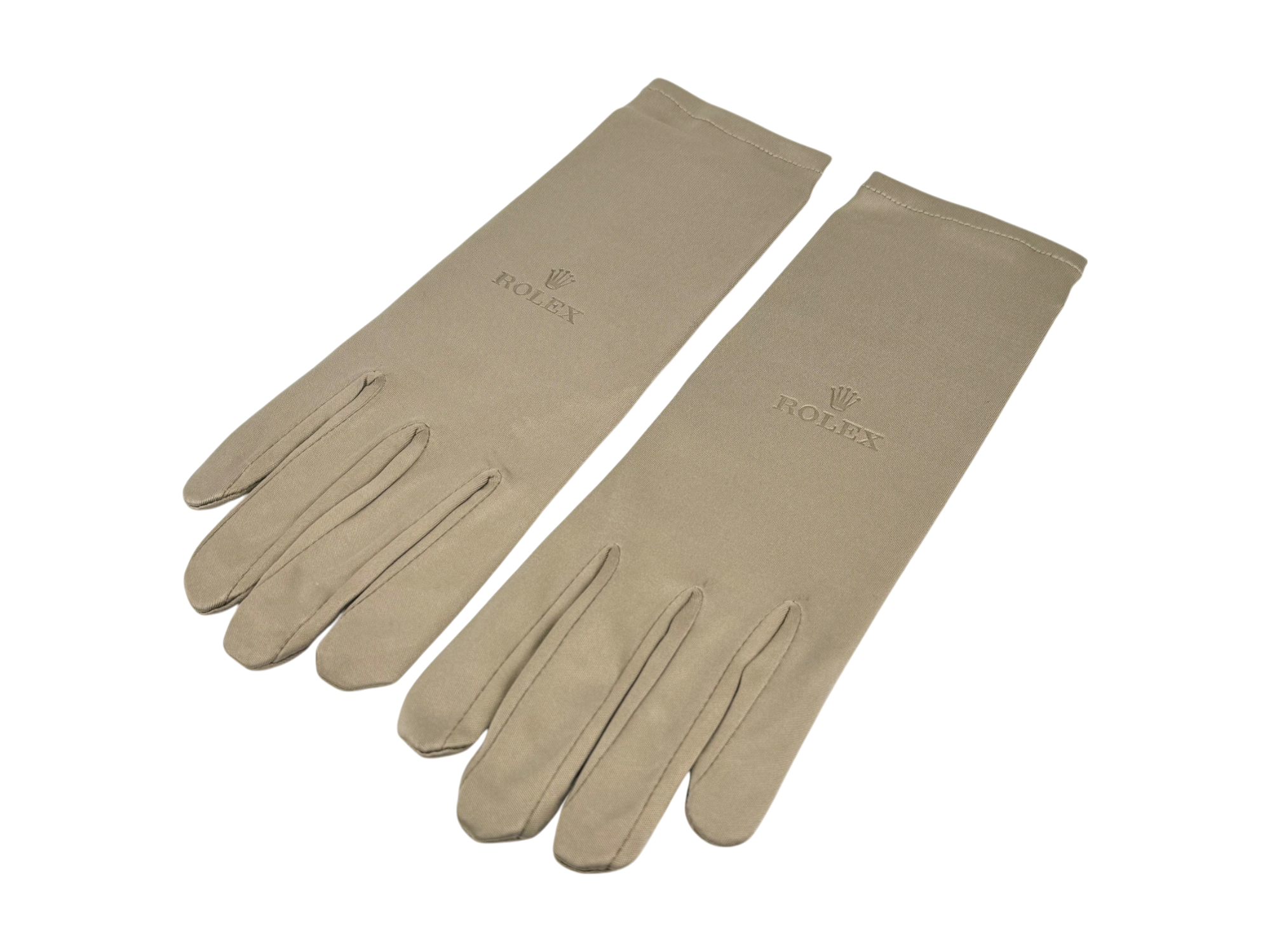 Rolex Polyester Concessionaire Jeweler Gloves Beige