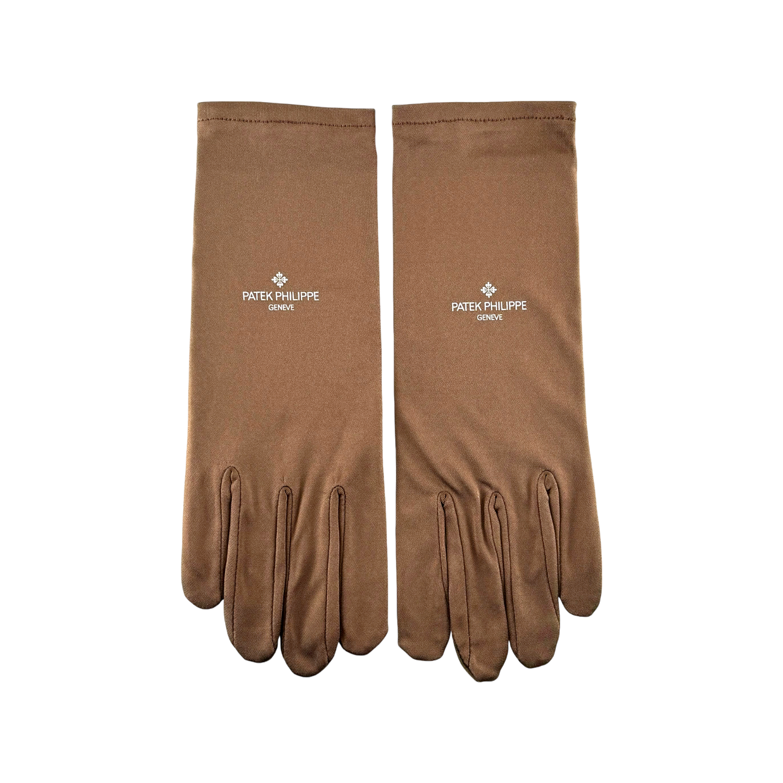 Patek Philippe Juwelier Handschuhe Polyester gloves Braun brown Größe size S