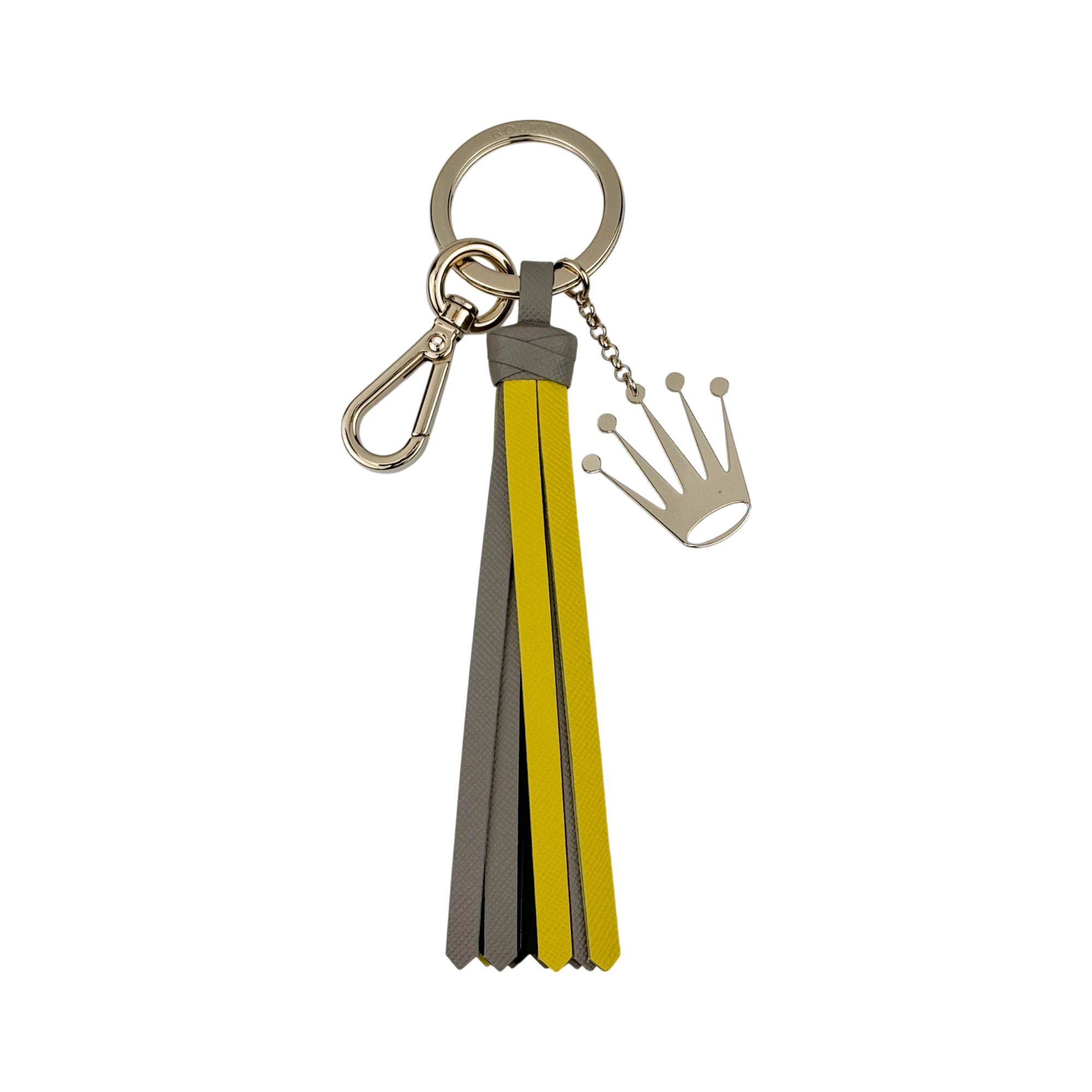 Rolex Schlüsselanhänger Anhänger Gelb Grau keyring keychain key holder yellow