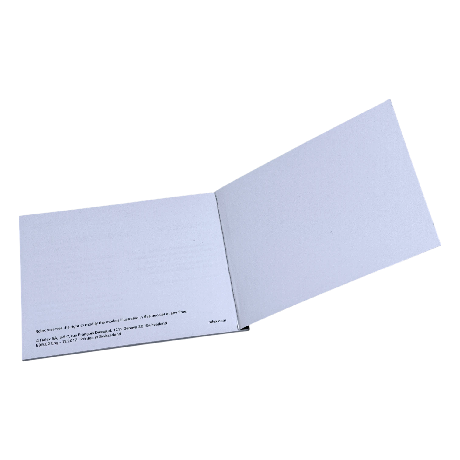 Rolex Submariner (Date) Handbuch, booklet Englisch 599.02 Eng - 11.2017