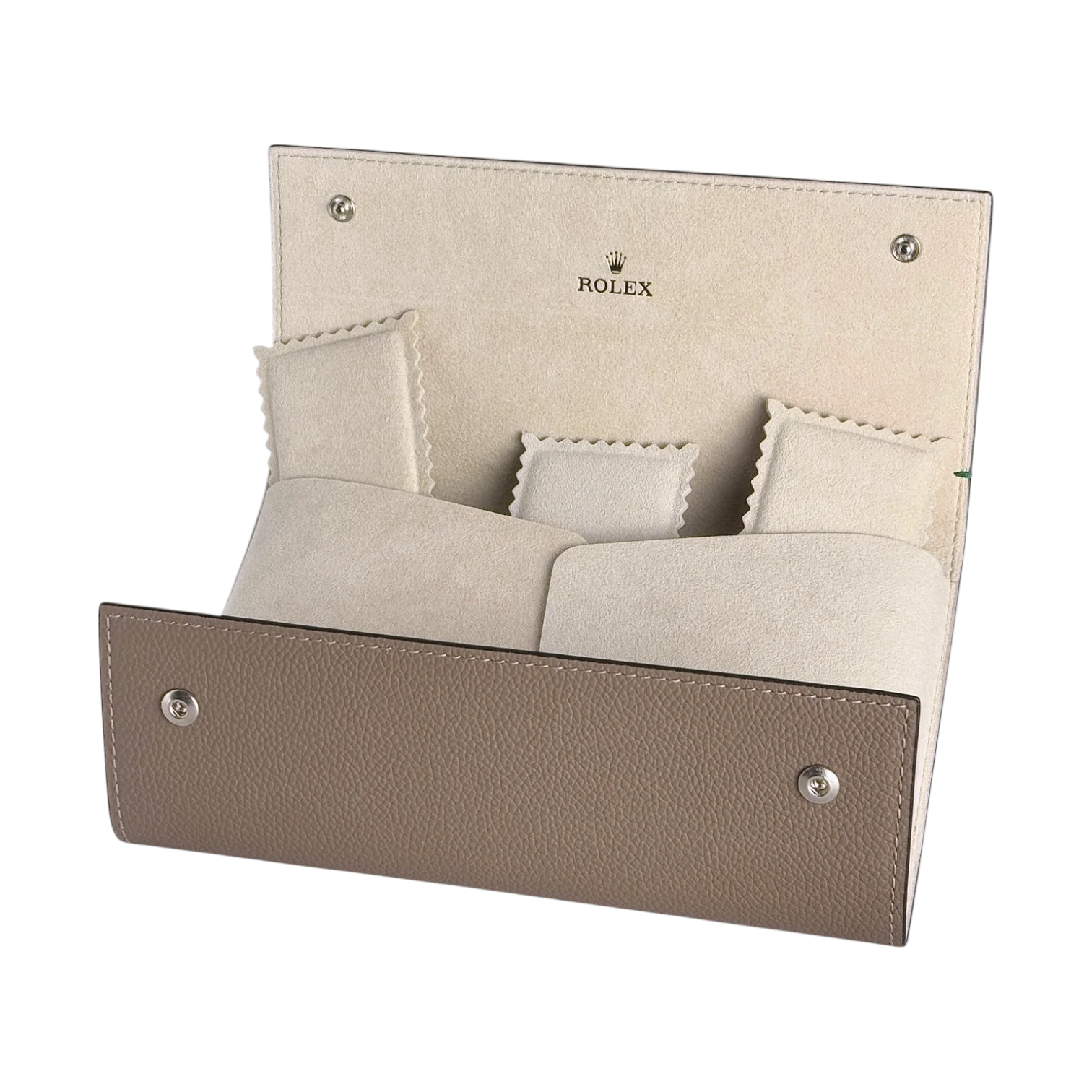 Rolex Uhrenetui Etui Reiseetui mit Umkarton Beige für 1 - 3 Uhren