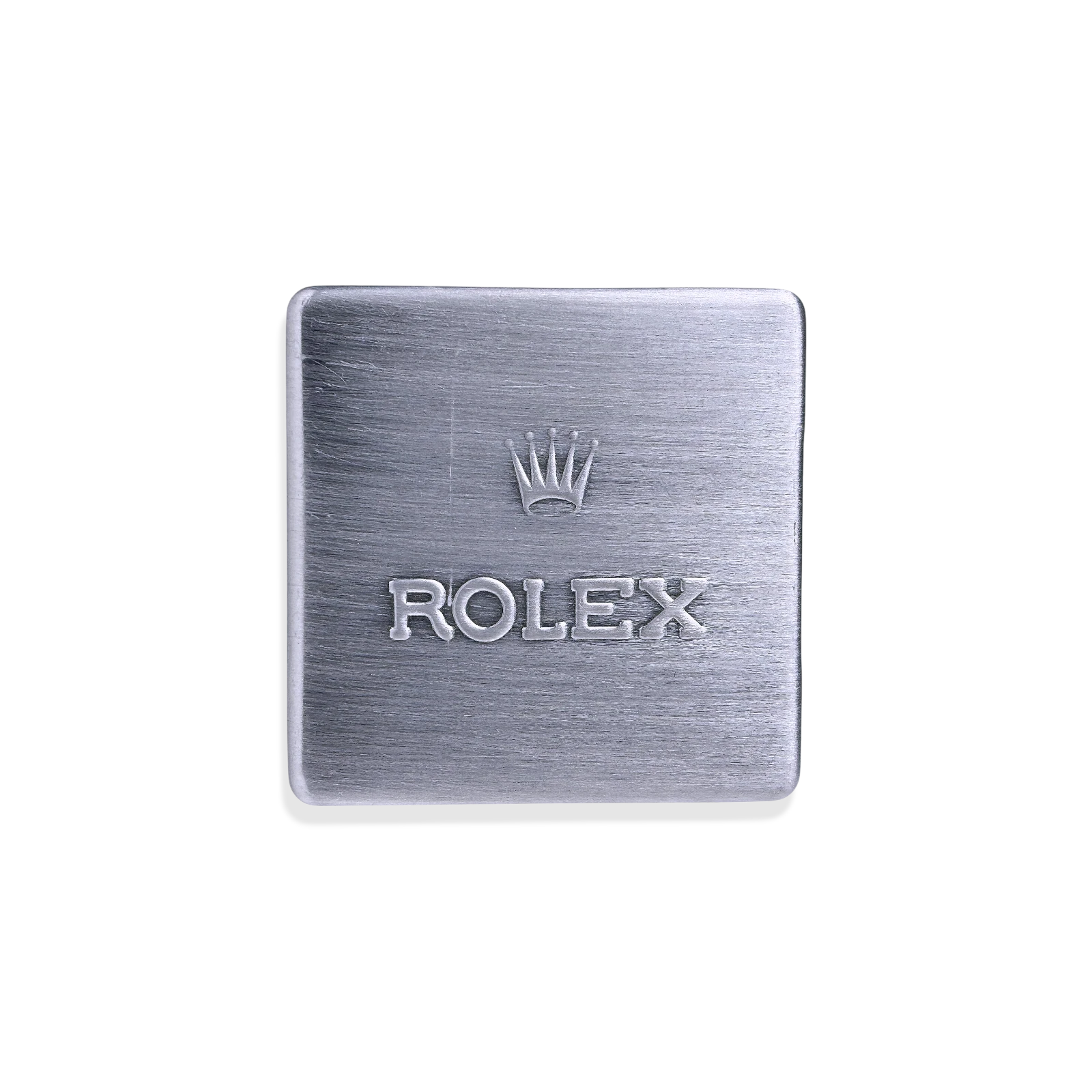 Rolex Vintage Aluminiumbehälter, Aluminiumdose, Schachtel 44x44 mm