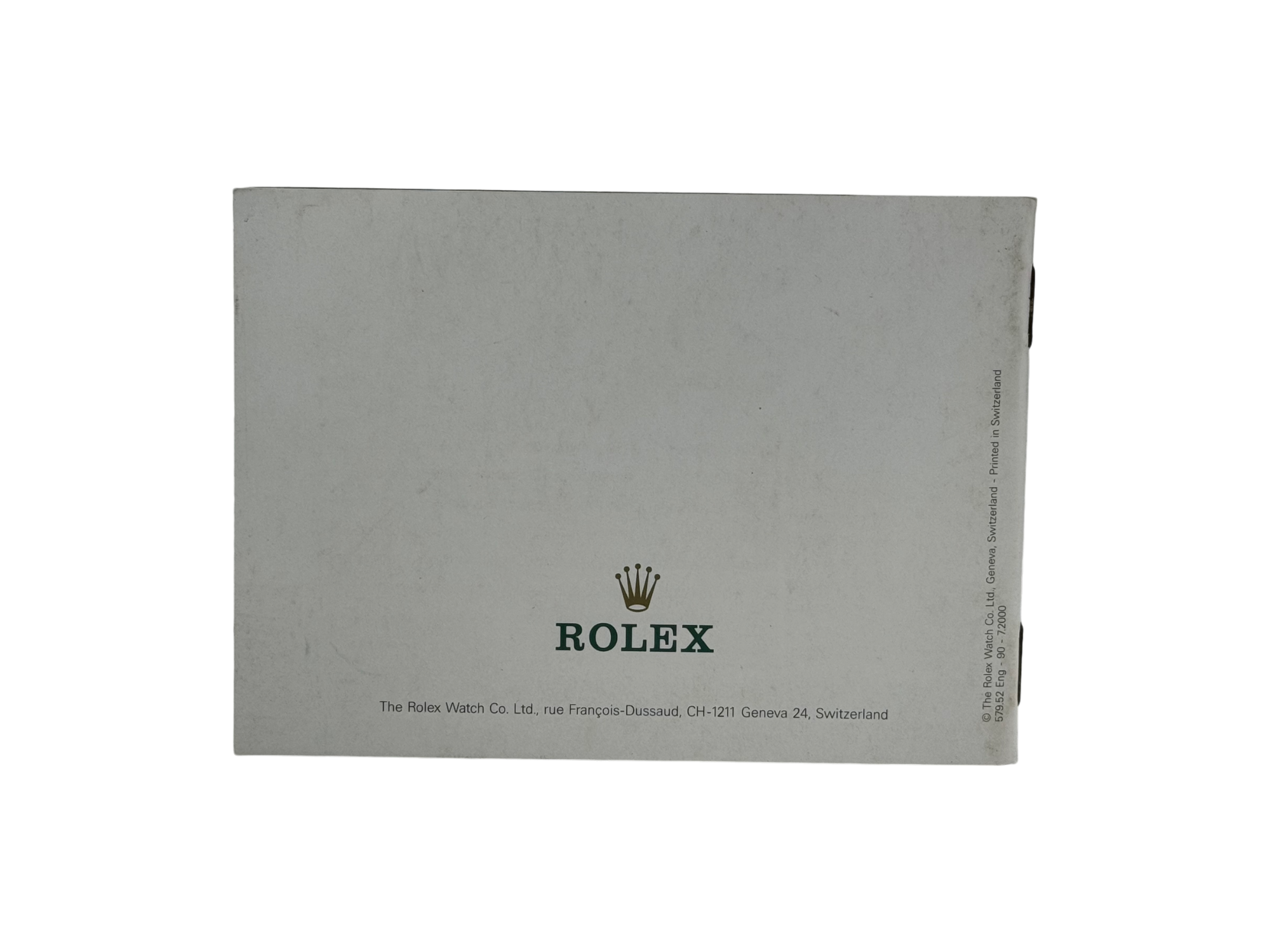 Rolex Your Rolex Oyster Booklet Anleitung Englisch Jahr 2000 Ref. 579.52