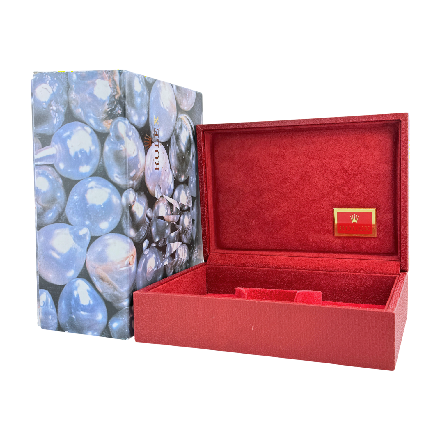 Rolex vintage Uhrenbox Box für Damenuhren Rot watch box red Ref. 60.00.02