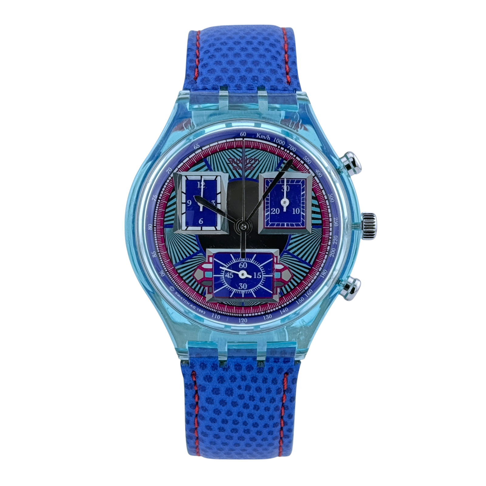 Swatch Chrono vintage 90er Echodeco Herrenuhr Chronograph mens watch SCN112