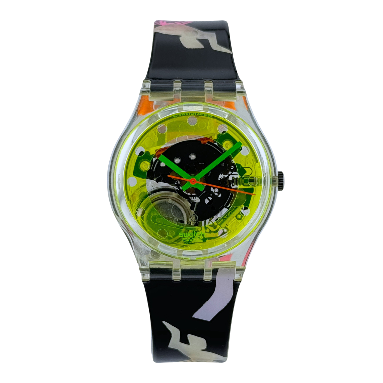 Swatch Gent vintage 90er Bermudas Herrenuhr Schwarz mens watch Ref. GK133