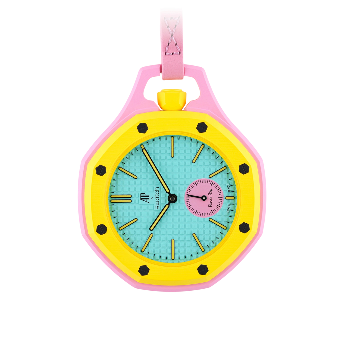 Swatch X Audemars Piguet AP Royal Pop OTG ROZ Mechanische Taschenuhr SSX03J100N