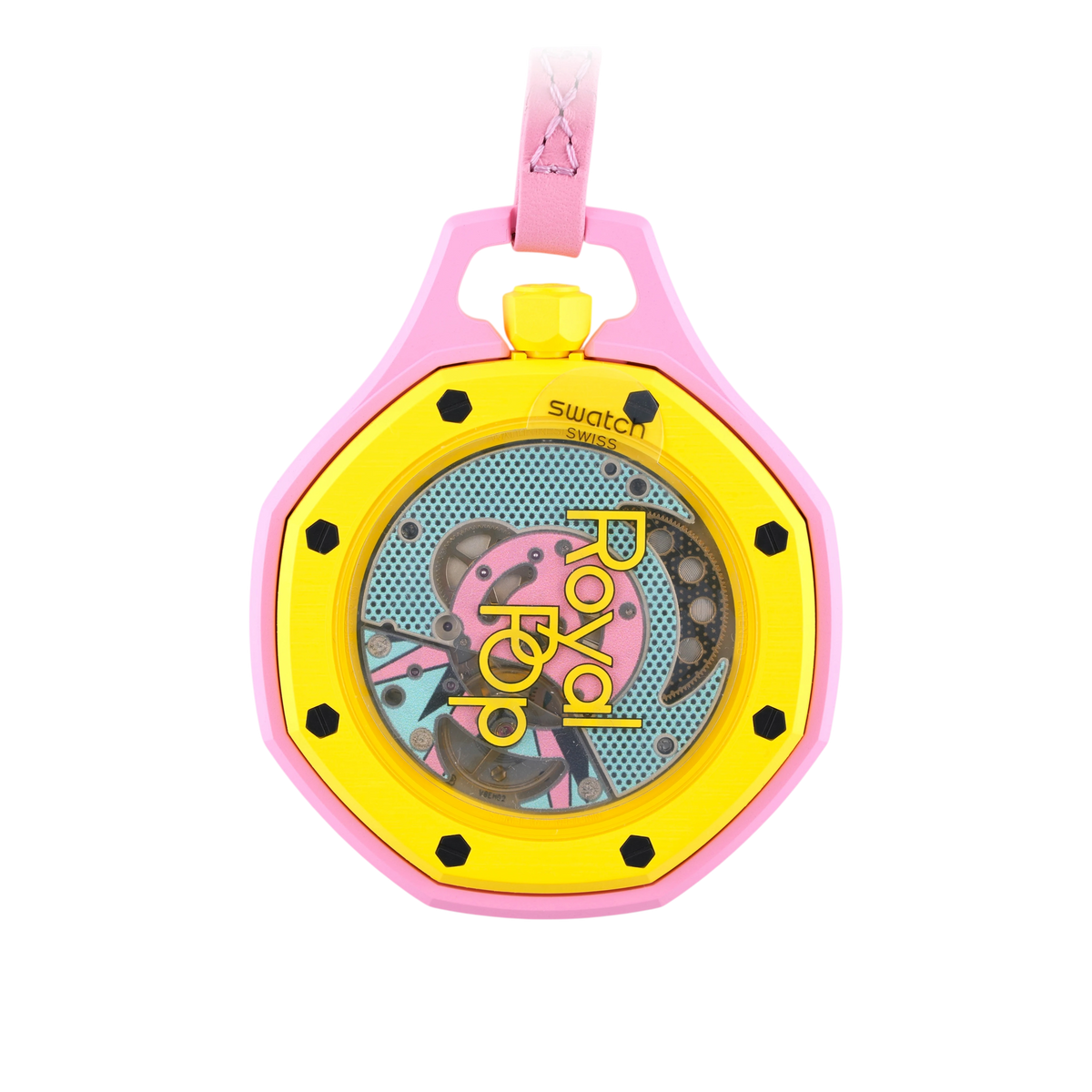 Swatch X Audemars Piguet AP Royal Pop OTG ROZ Mechanische Taschenuhr SSX03J100N