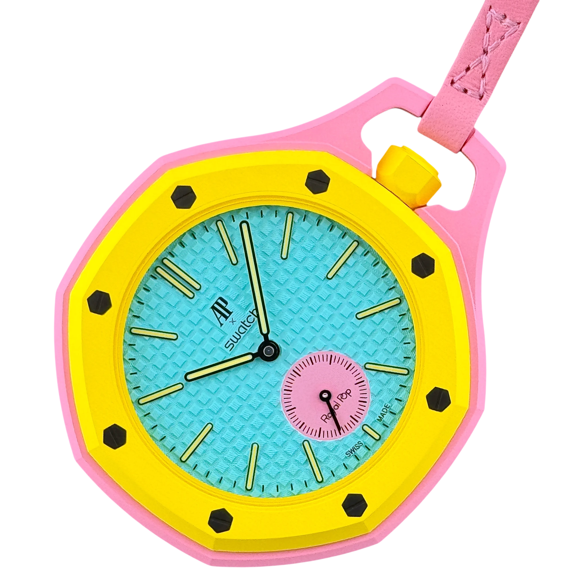 Swatch X Audemars Piguet AP Royal Pop OTG ROZ Mechanische Taschenuhr SSX03J100N