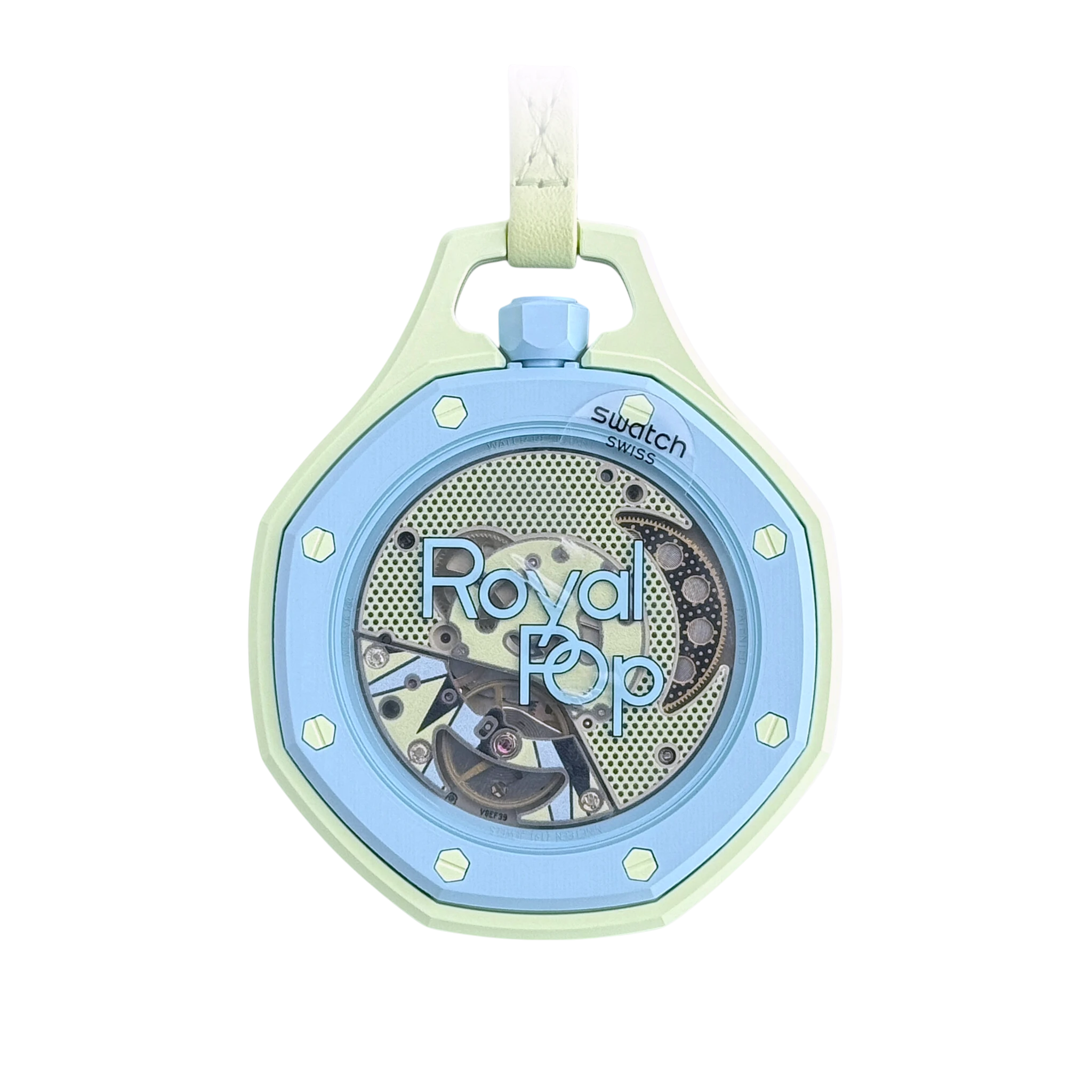 Swatch X Audemars Piguet Royal Pop BLAUE ACHT Mechanische Taschenuhr SSX03L101N