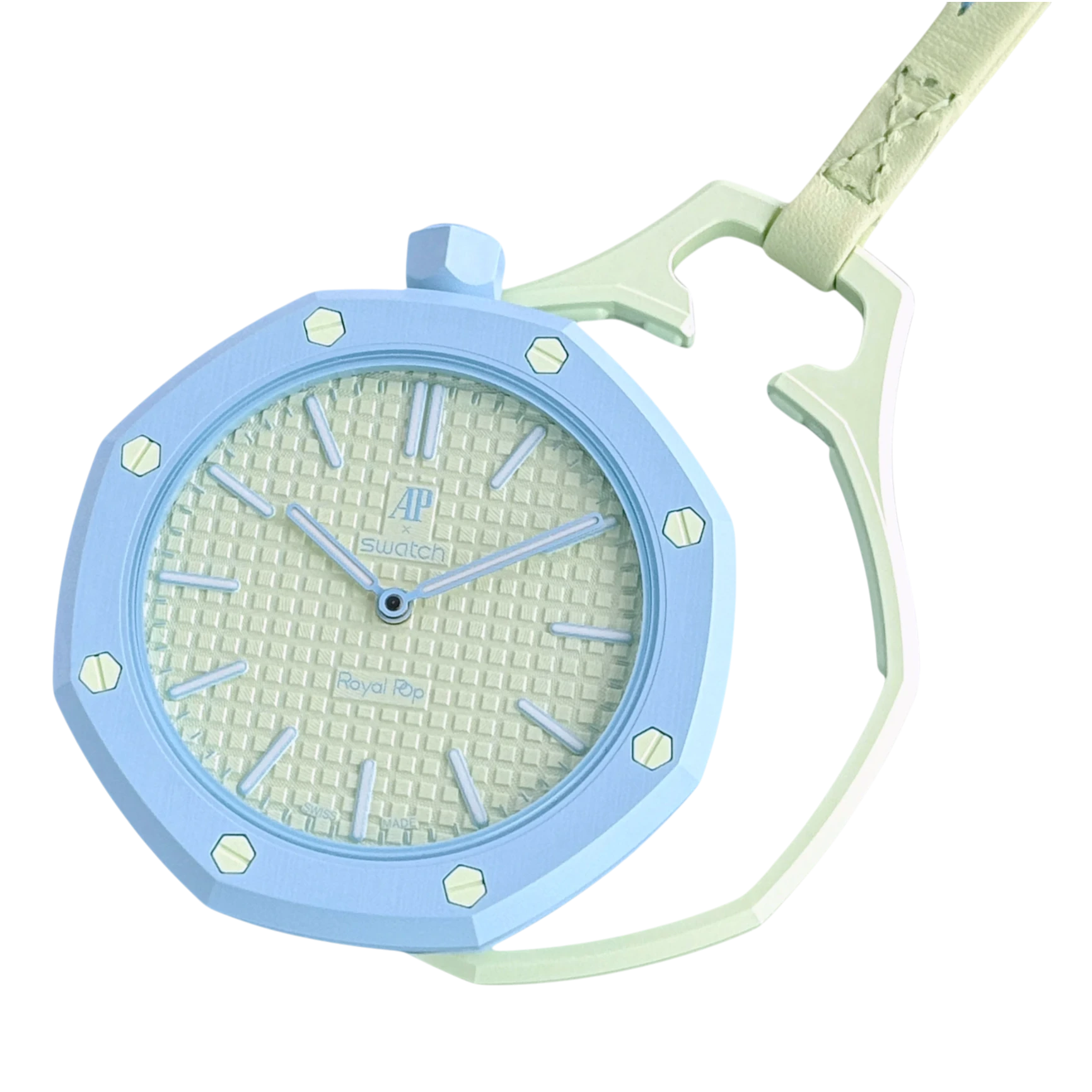 Swatch X Audemars Piguet Royal Pop BLAUE ACHT Mechanische Taschenuhr SSX03L101N