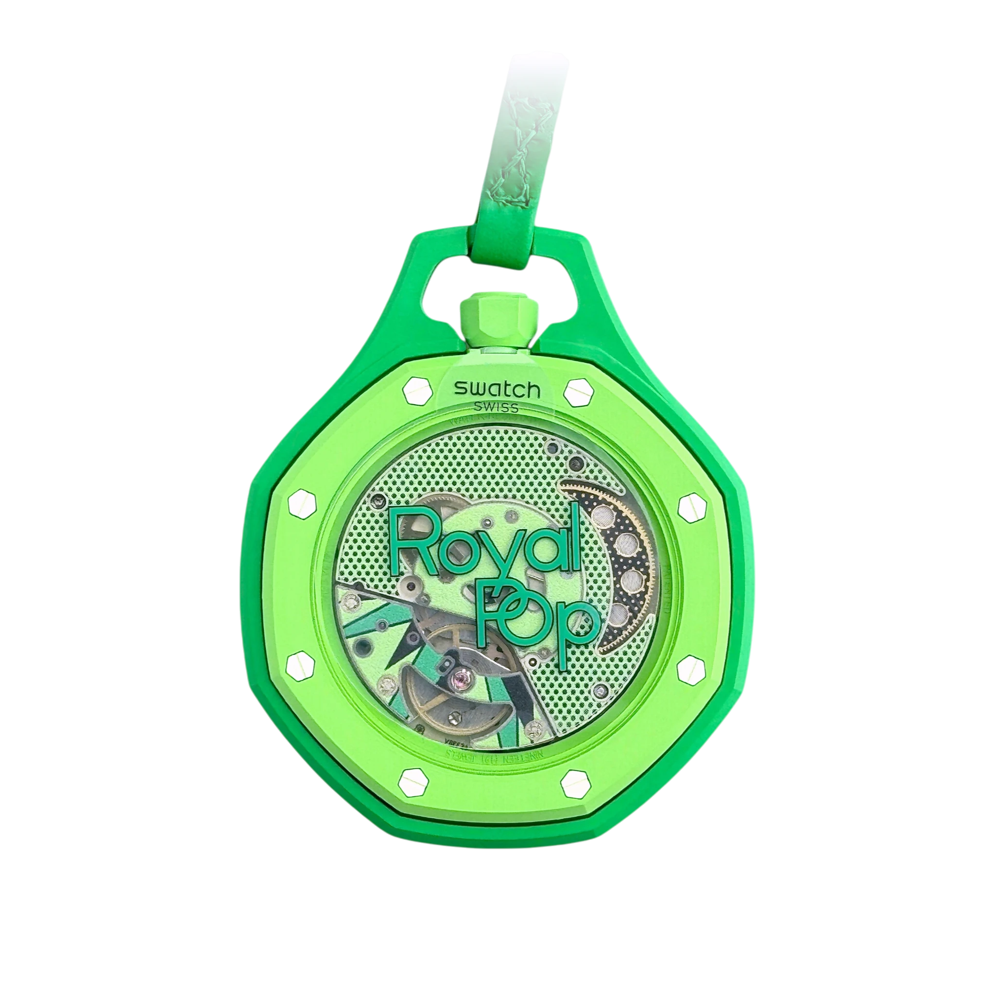 Swatch X Audemars Piguet Royal Pop GREEN EIGHT Mechanische Taschenuhr SSX03G100N