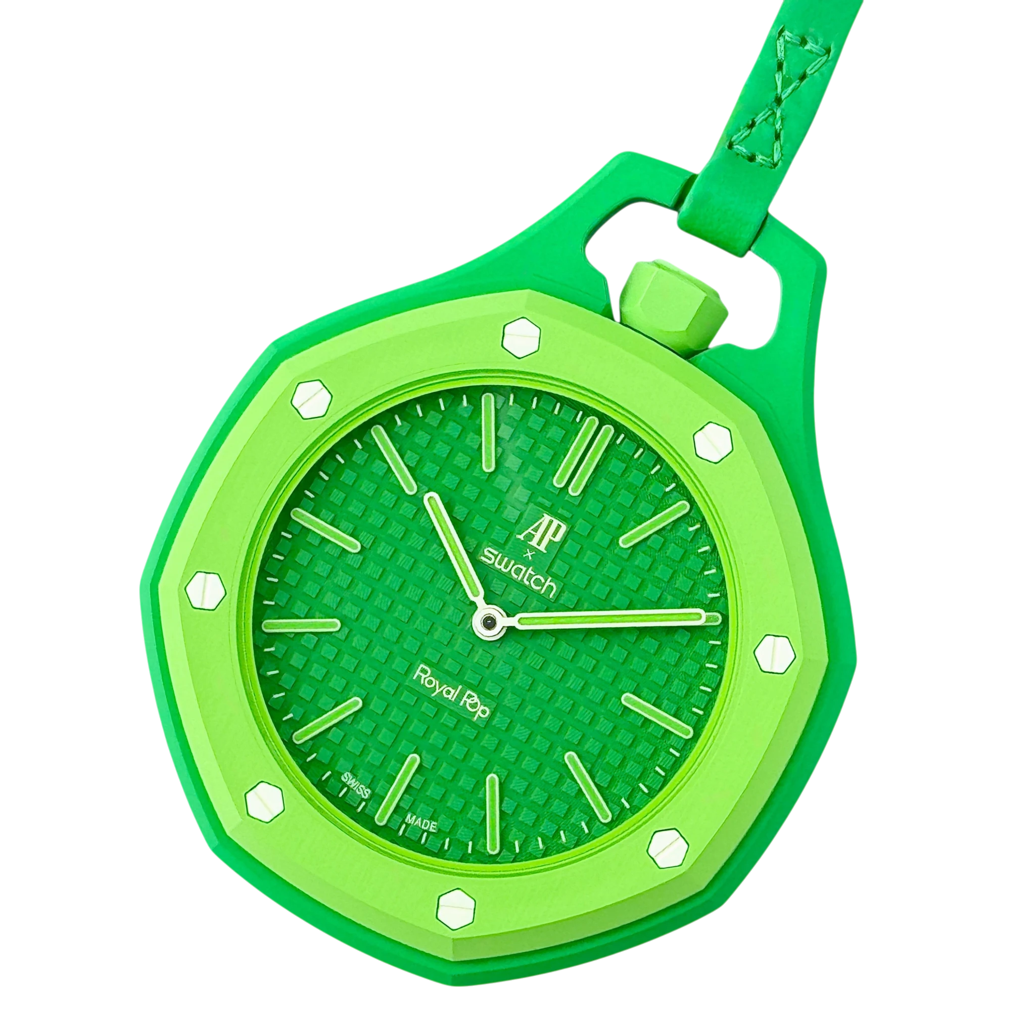Swatch X Audemars Piguet Royal Pop GREEN EIGHT Mechanische Taschenuhr SSX03G100N