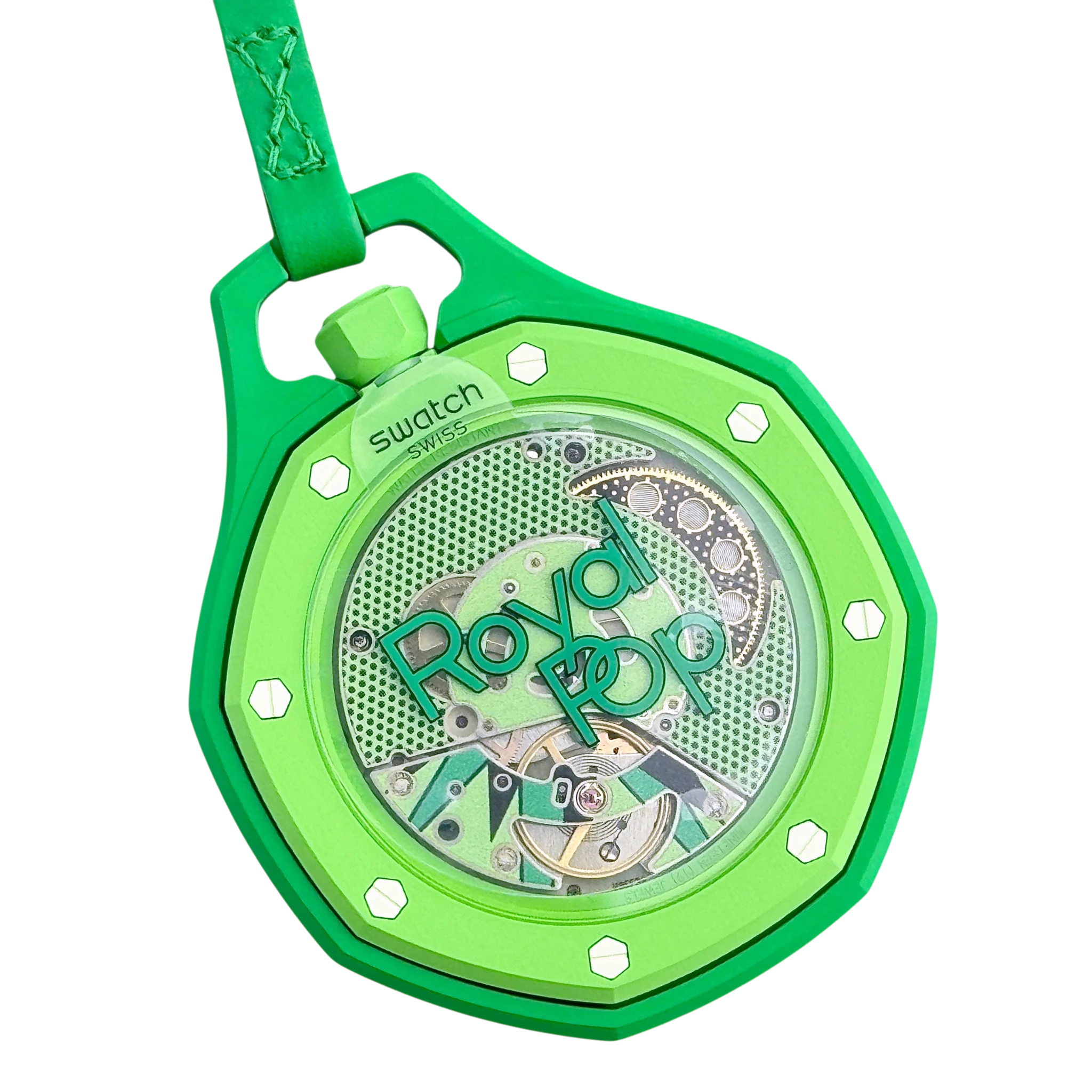 Swatch X Audemars Piguet Royal Pop GREEN EIGHT Mechanische Taschenuhr SSX03G100N