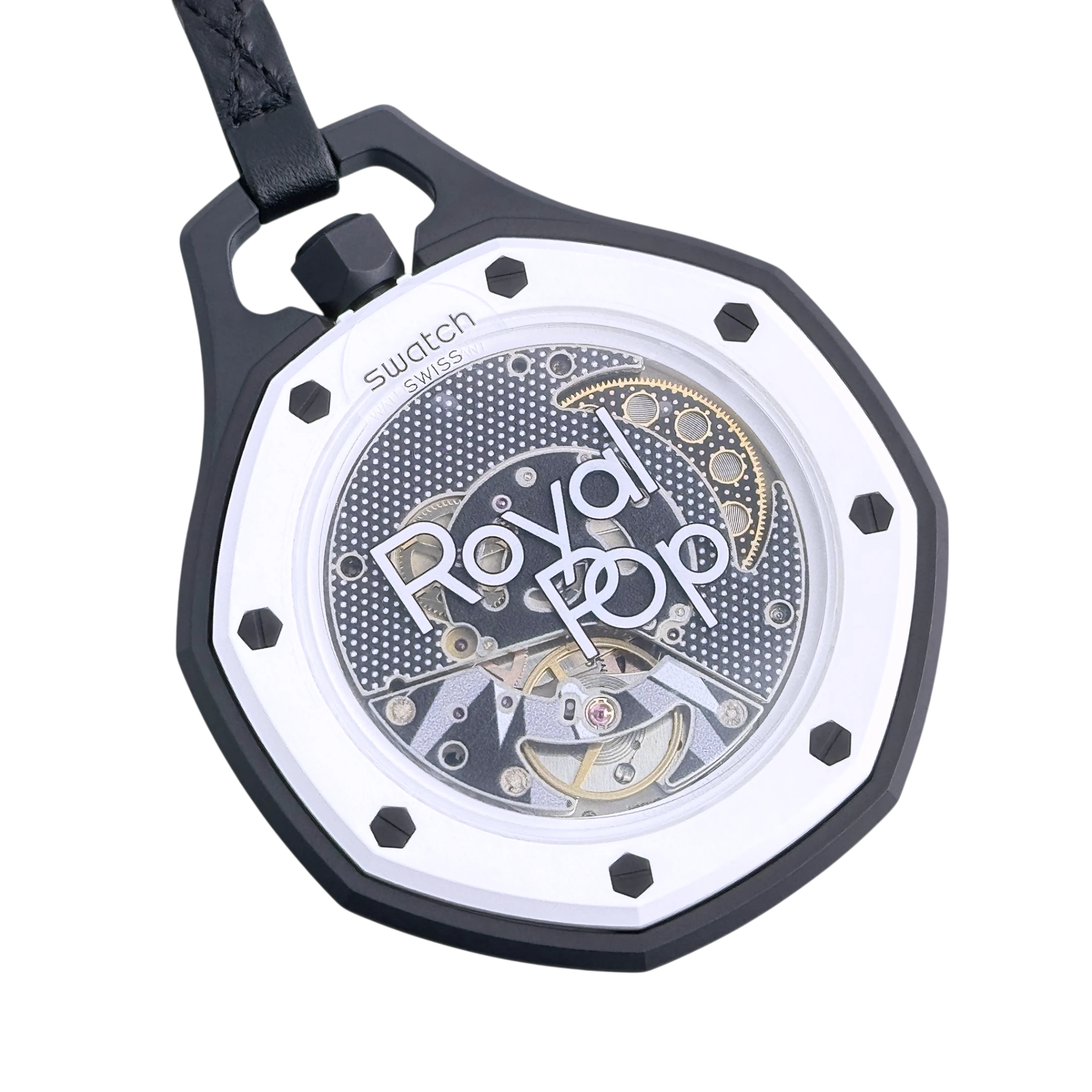 Swatch X Audemars Piguet Royal Pop OCHO NEGRO Mechanische Taschenuhr SSX03W101N