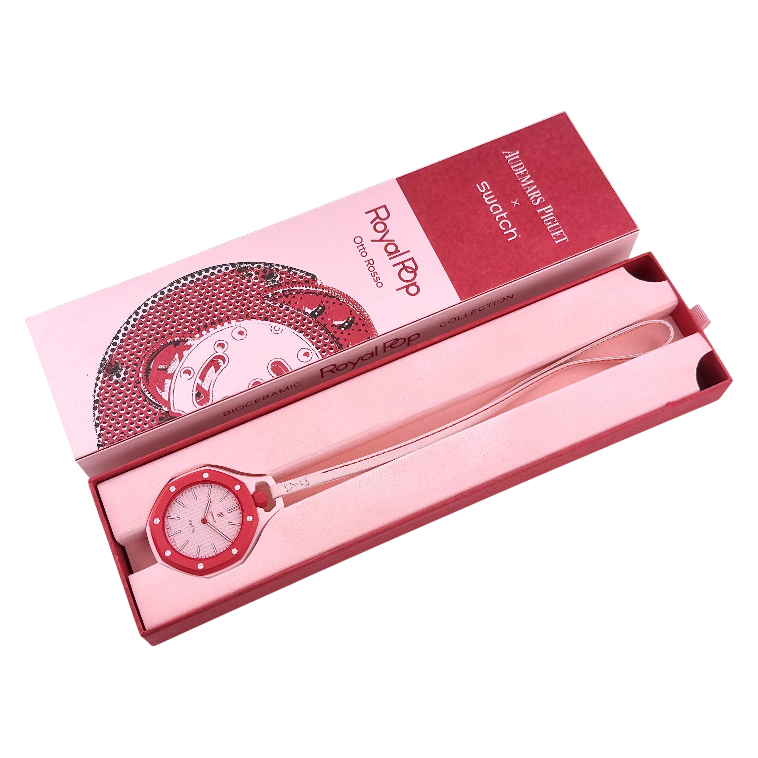 Swatch X Audemars Piguet Royal Pop OTTO ROSSO Mechanische Taschenuhr SSX03R100N