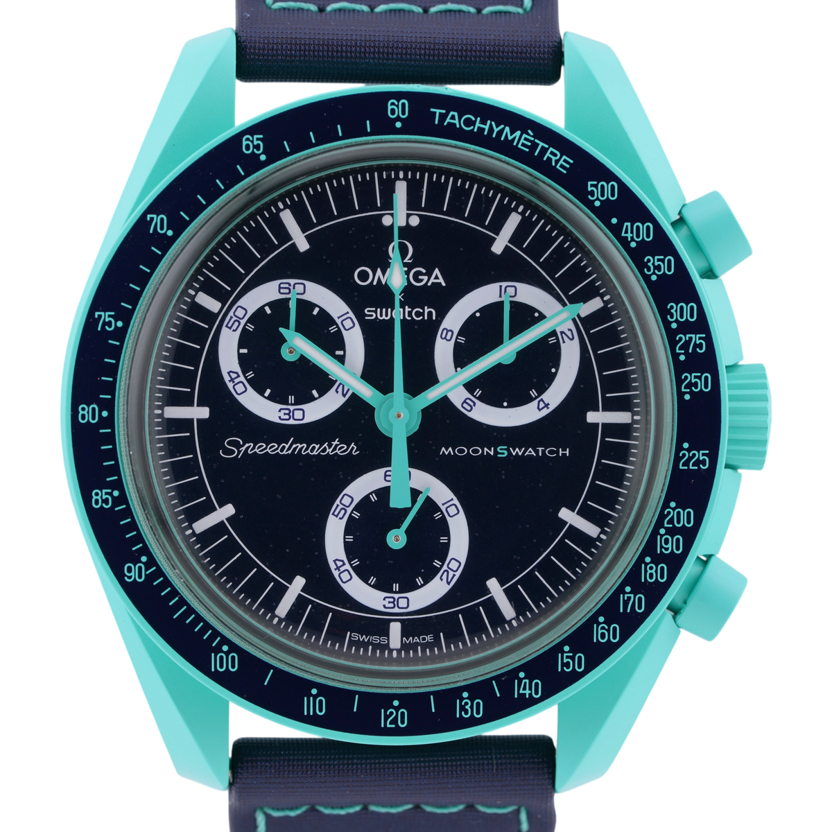 Swatch X Omega MoonSwatch Mission on Earth Polar Lights Armbanduhr Ref. SO33L103