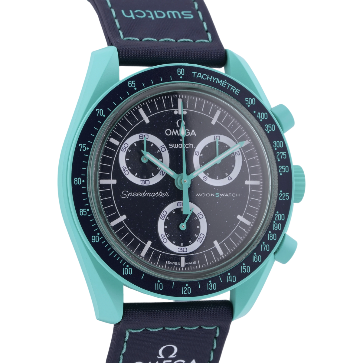 Swatch X Omega MoonSwatch Mission on Earth Polar Lights Armbanduhr Ref. SO33L103