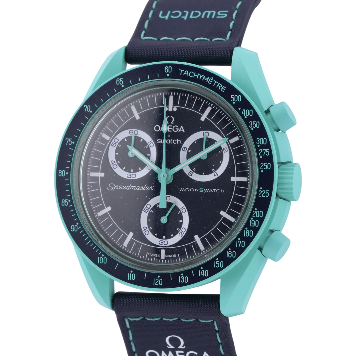 Swatch X Omega MoonSwatch Mission on Earth Polar Lights Armbanduhr Ref. SO33L103