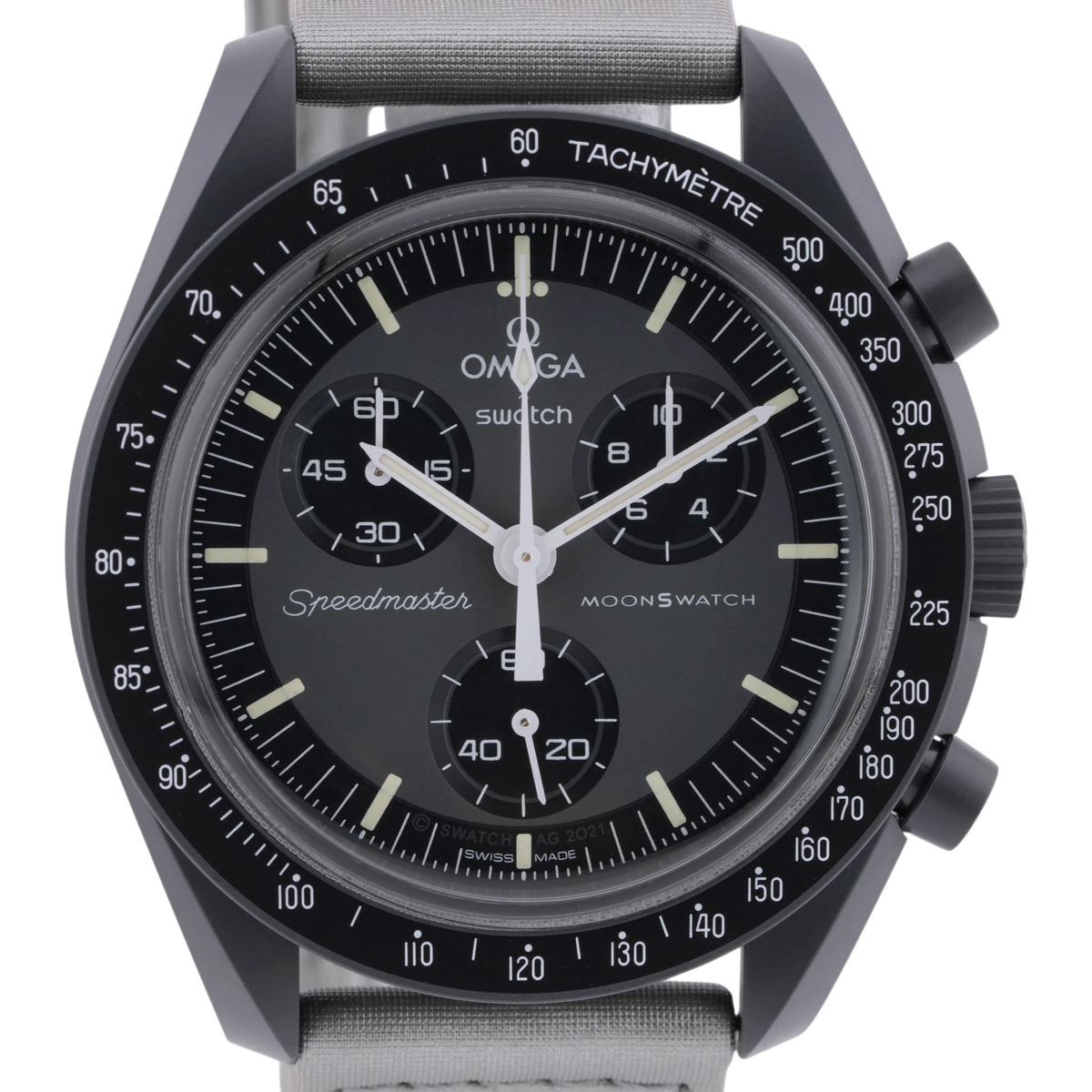 Swatch X Omega MoonSwatch Mission to Mercury Armbanduhr 42 mm Ref. SO33A100