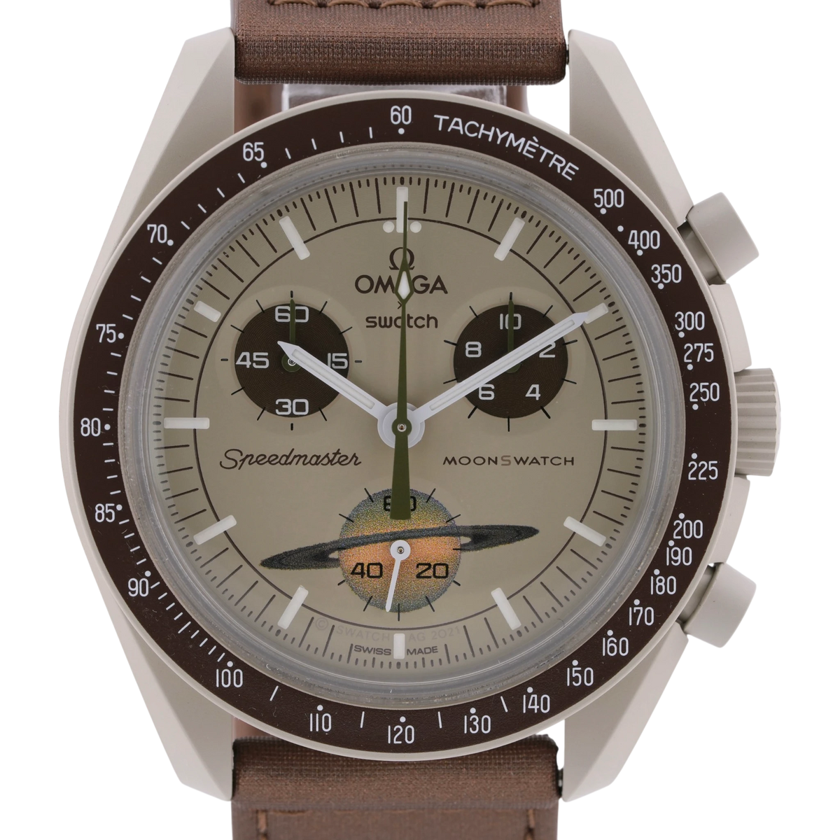 Swatch X Omega MoonSwatch Mission to Saturn Armbanduhr 42 mm Ref. SO33T100