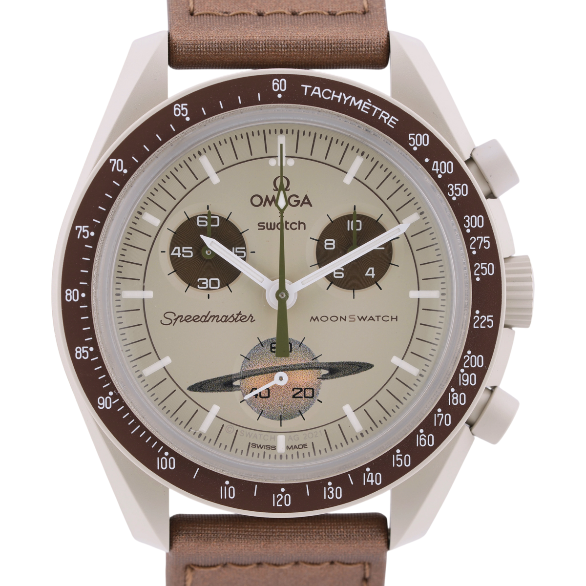 Swatch X Omega MoonSwatch Mission to Saturn Armbanduhr 42 mm SO33T100