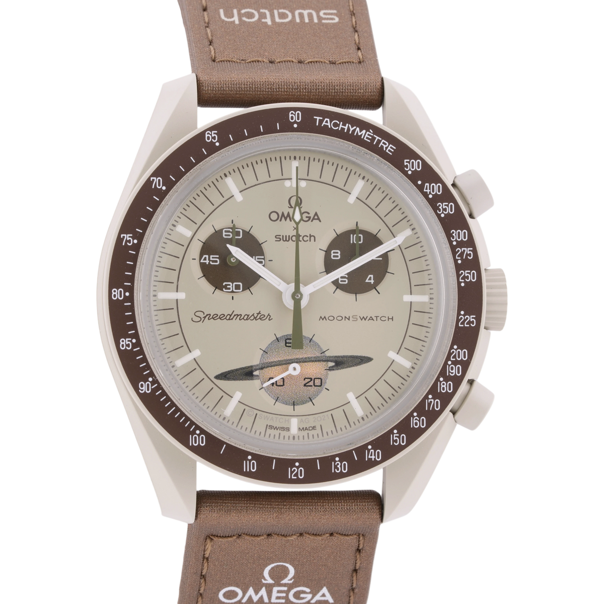 Swatch X Omega MoonSwatch Mission to Saturn Armbanduhr 42 mm SO33T100
