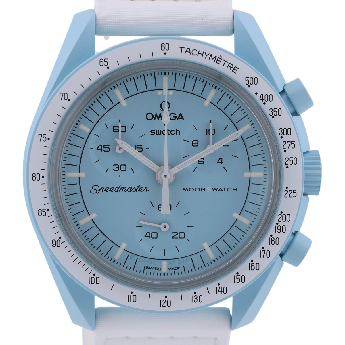 Swatch X Omega MoonSwatch Mission to Uranus Armbanduhr 42 mm Ref. SO33L100