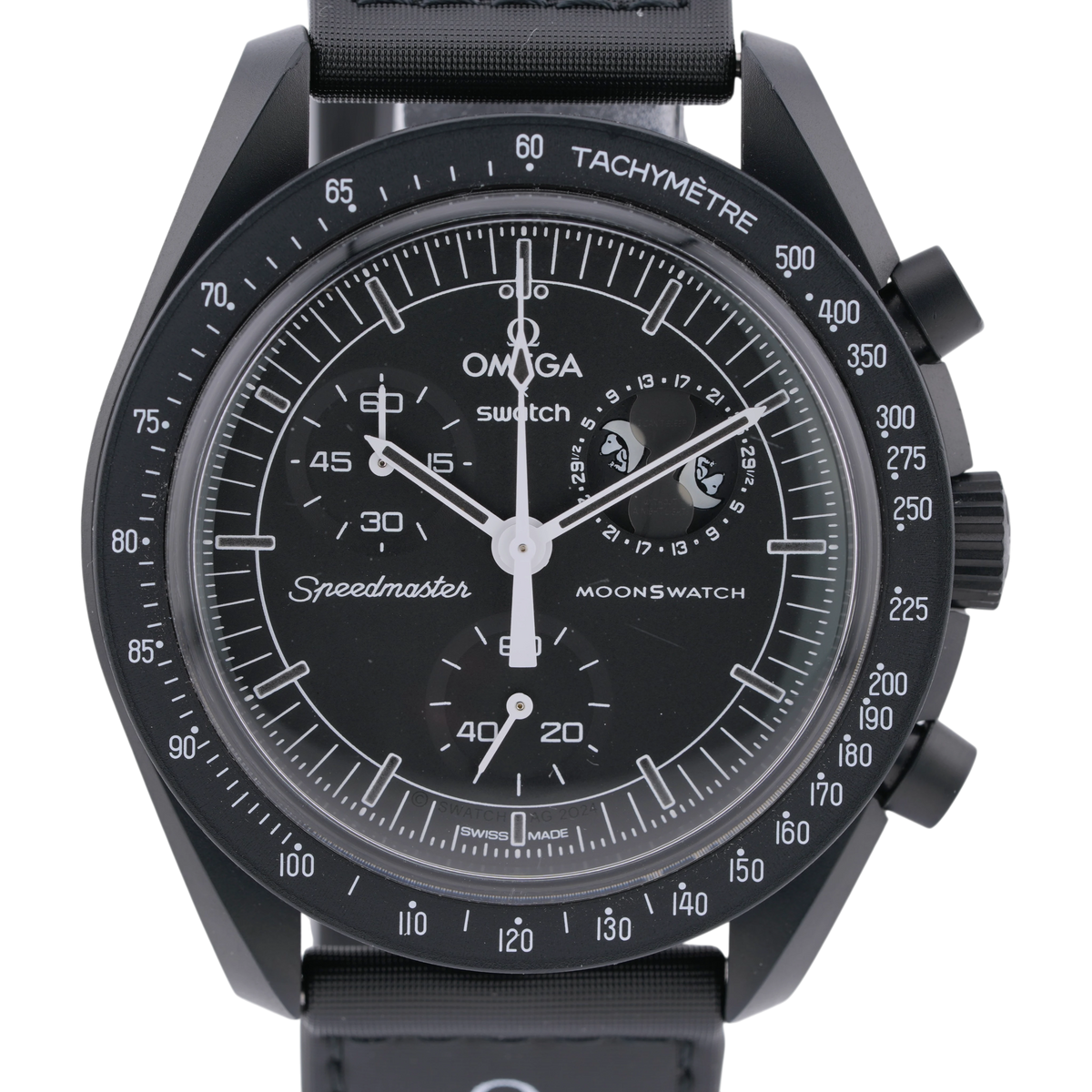 Swatch X Omega MoonSwatch Mission to the Moonphase New Moon SO33B700