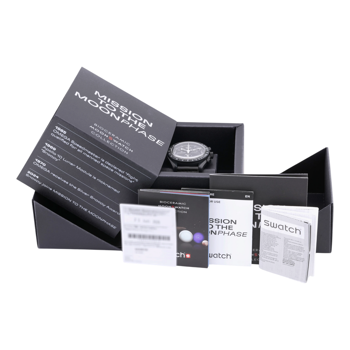 Swatch X Omega MoonSwatch Mission to the Moonphase New Moon SO33B700