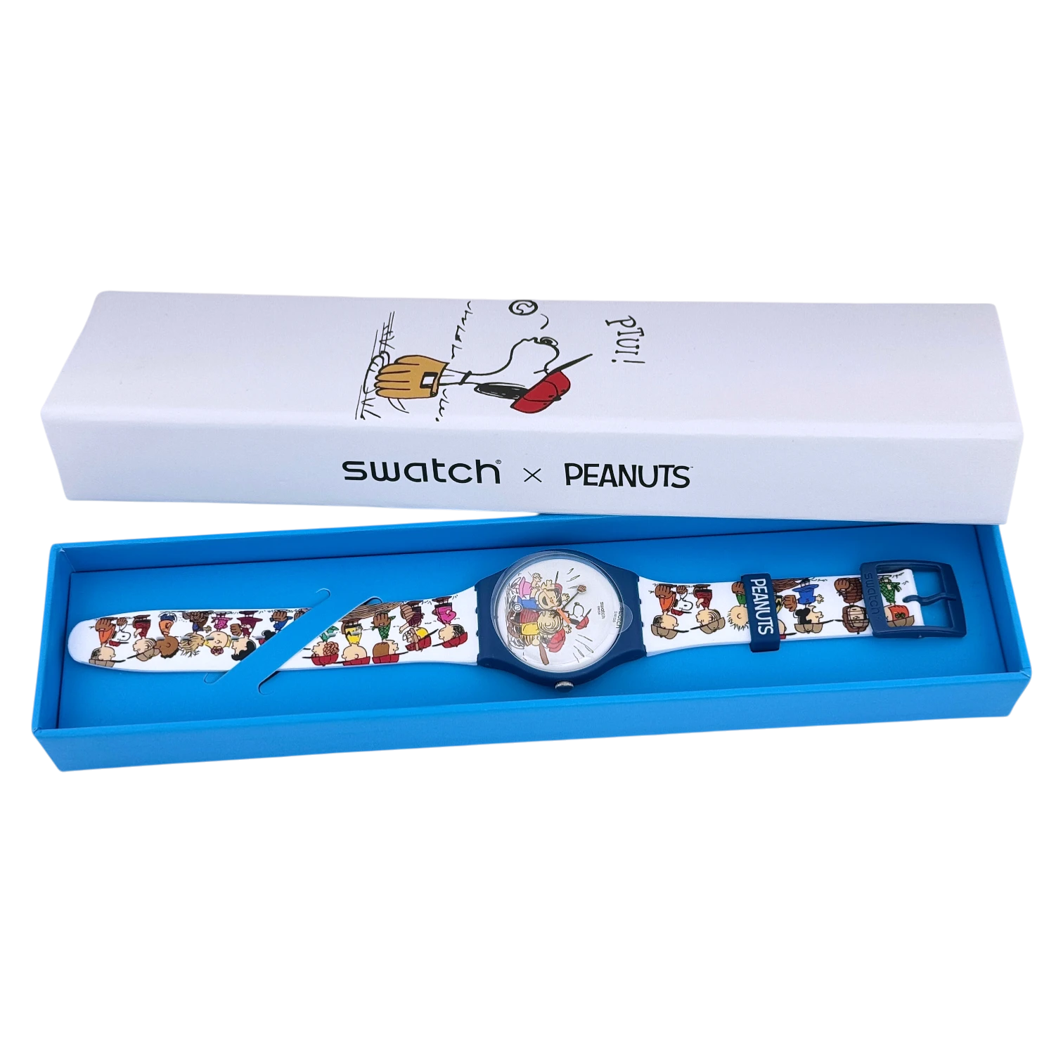 Swatch X Peanuts First Base Herren Armbanduhr 41 mm Ref. SO29Z107