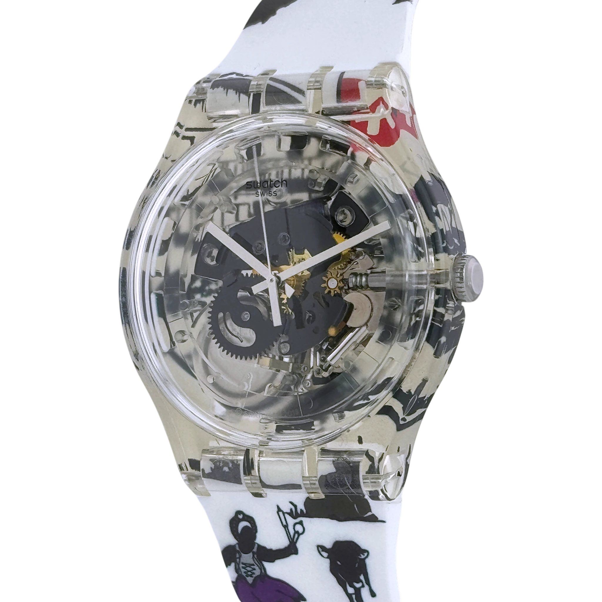 Swatch X You Time to Move 19 limitierte Armbanduhr Skelettiert HSUOK136