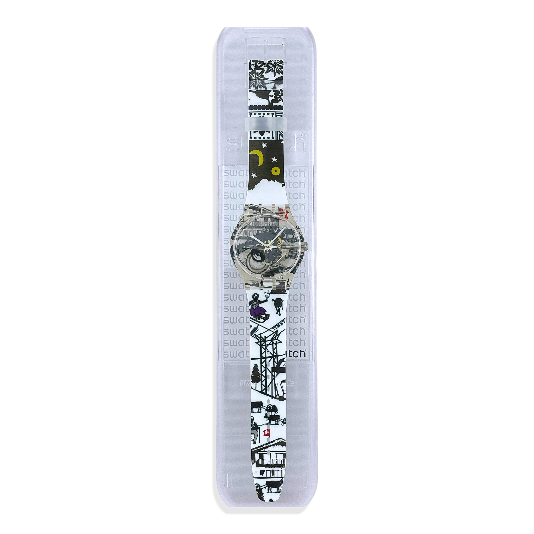 Swatch X You Time to Move 19 limitierte Armbanduhr Skelettiert HSUOK136