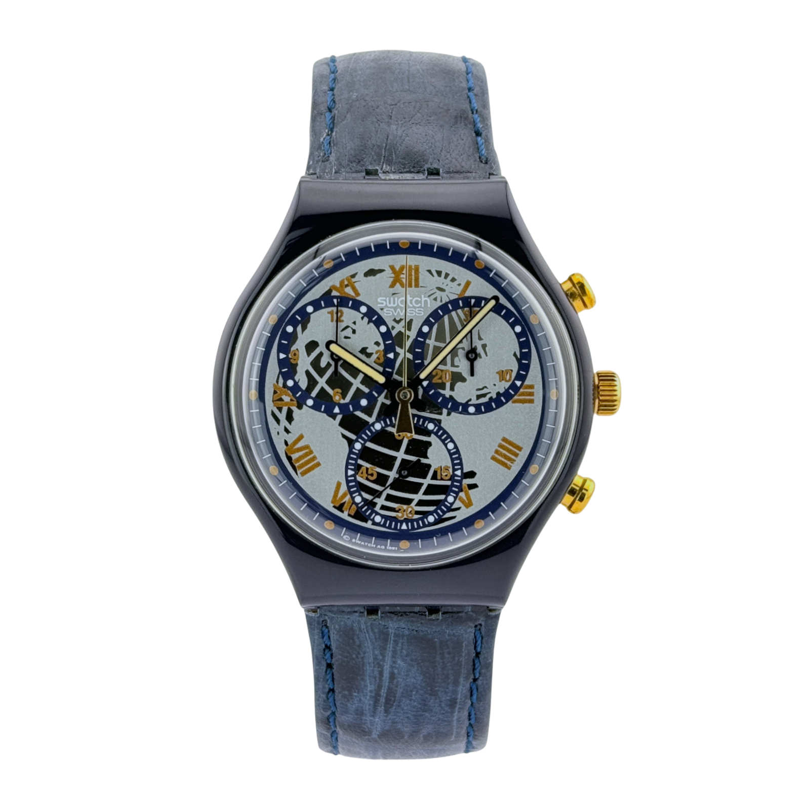 Swatch vintage 90er Timeless Zone Herrenuhr Chronograph men´s watch Ref. SCN104