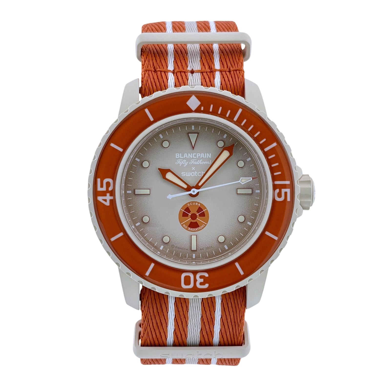 Swatch x Blancpain Scuba Fifty Fathoms Arctic Ocean Armbanduhr Ref. SO35N100