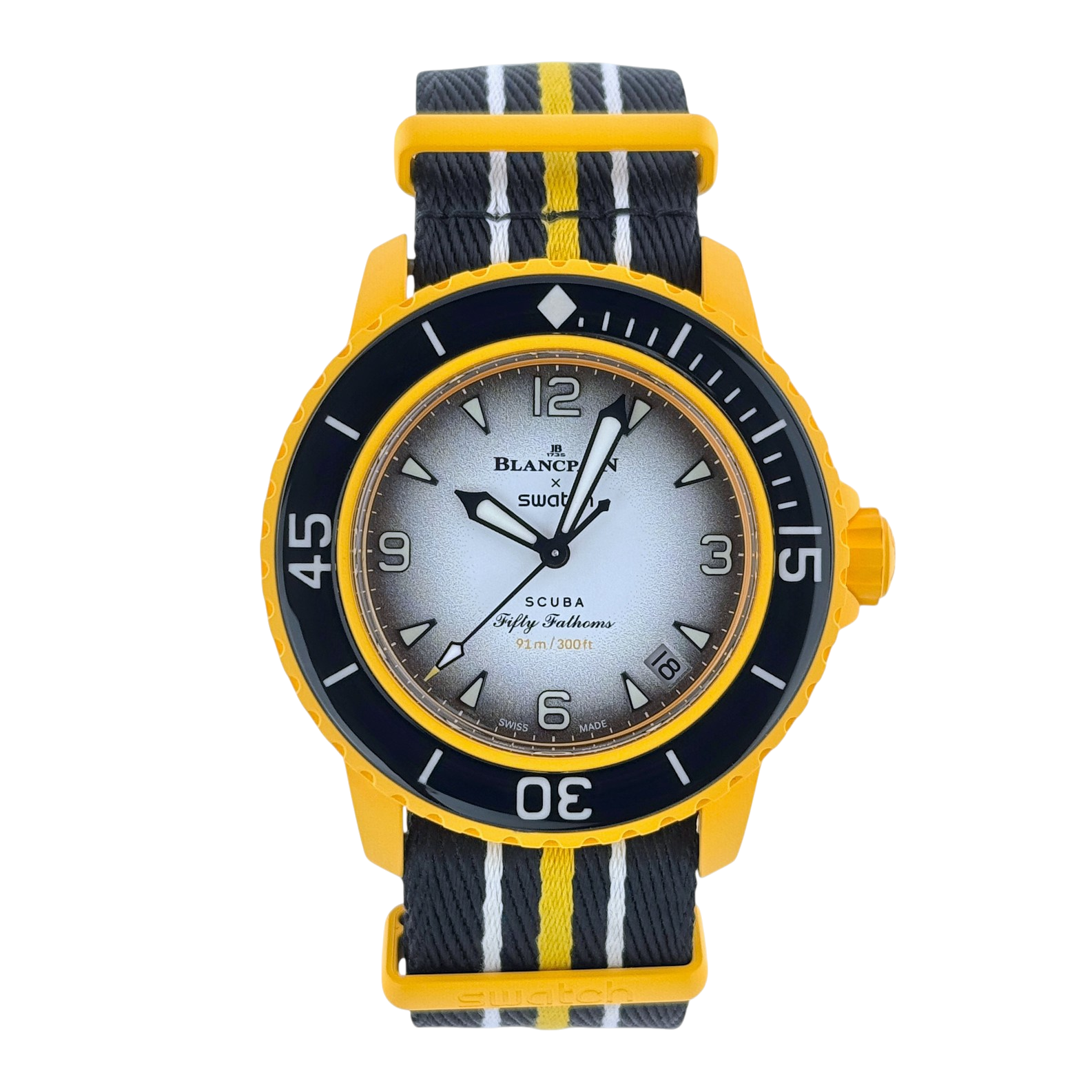 Swatch x Blancpain Scuba Fifty Fathoms Pacific Ocean Armbanduhr SO35P100C