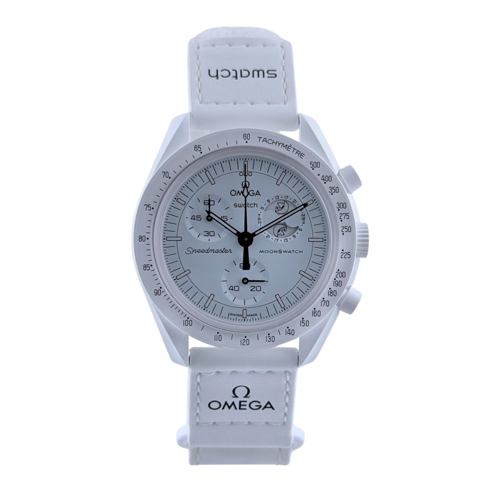 Swatch x Omega MoonSwatch mission to the Moonphase Full Moon 'Snoopy' SO33W700